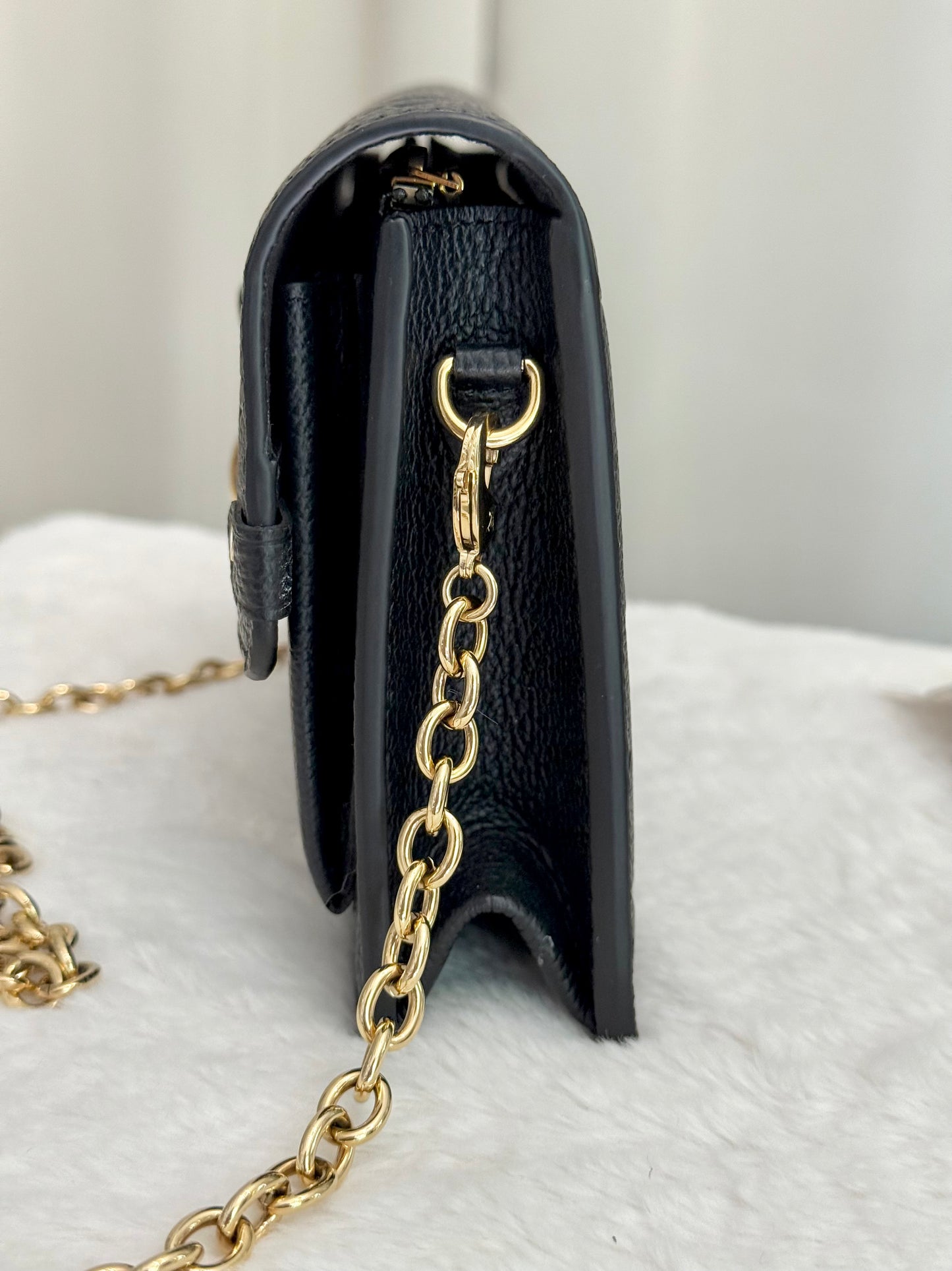Louis Vuitton Vavin Chain Wallet Mono Empreinte Noir/Black