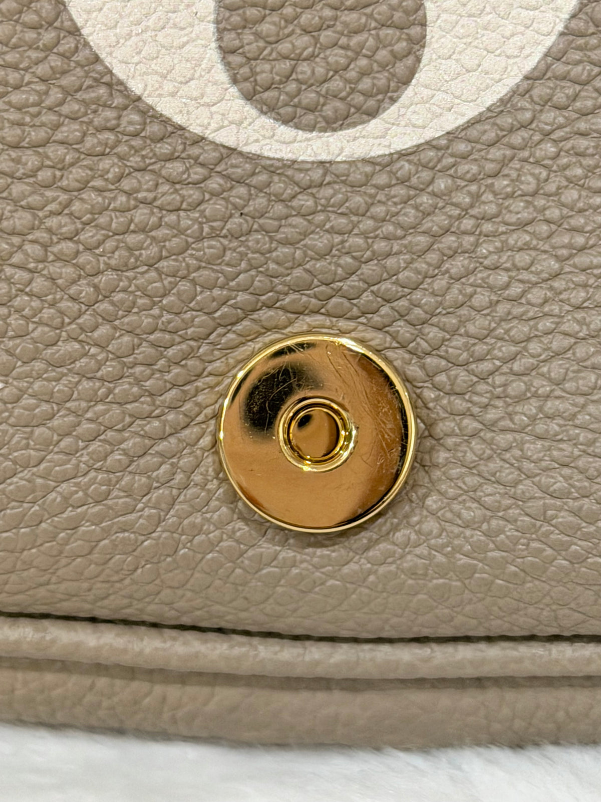 Louis Vuitton Diane Empreinte Bicolor Turtledove/Cream
