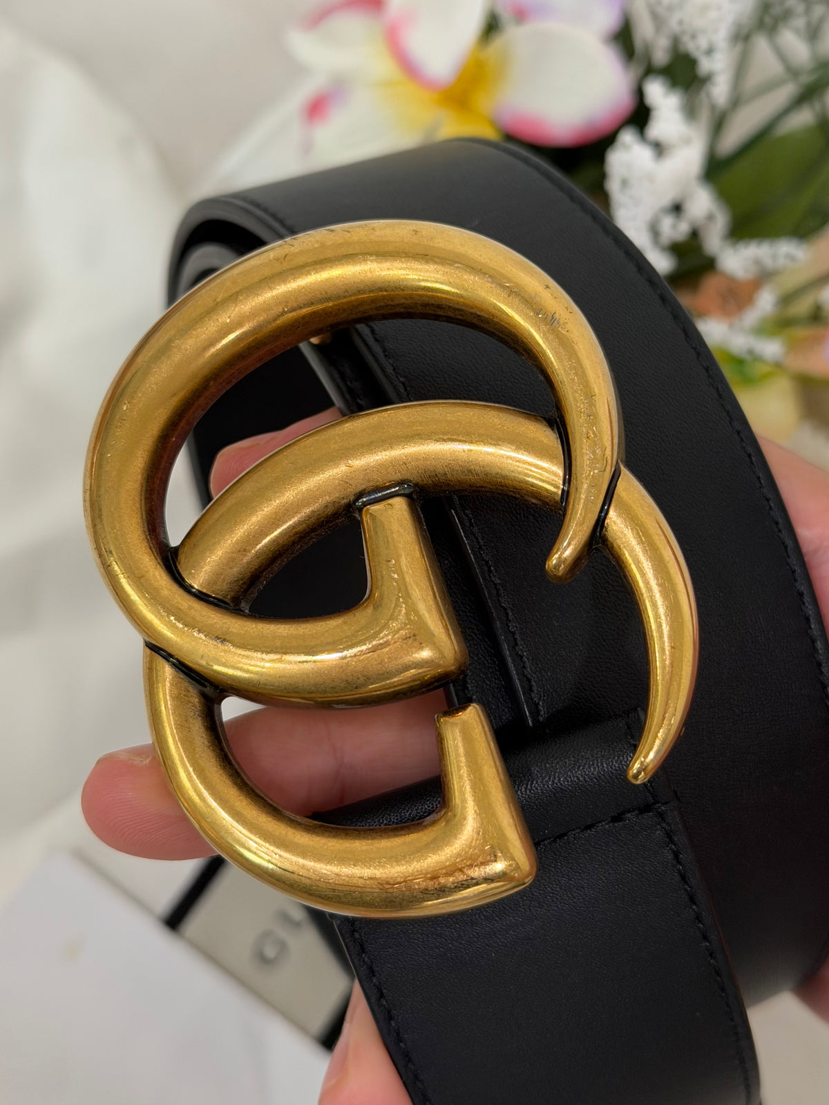 Gucci GG Marmont Wide Belt Size 85