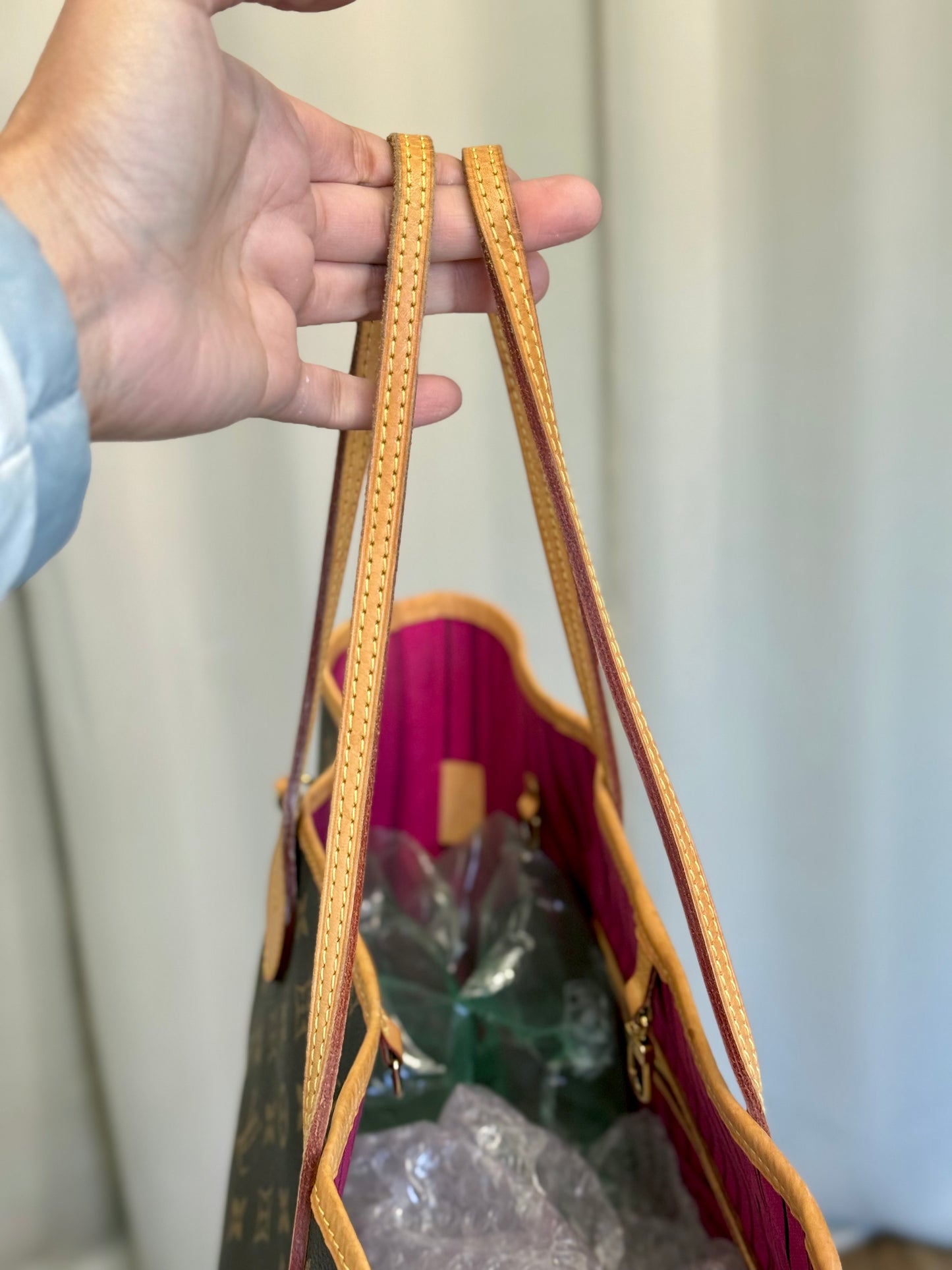 Louis Vuitton Neverfull GM Mono Pivoine Bag and Pouch