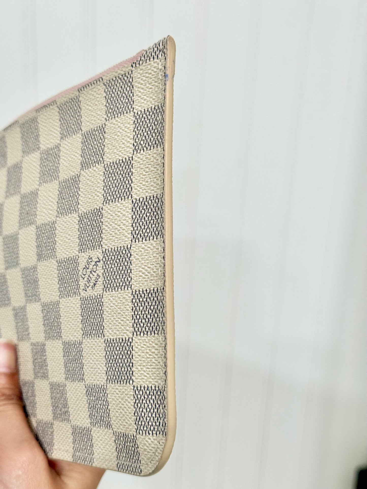 Louis Vuitton Neverfull MM/GM Damier Azur Rose Ballerine Pouch