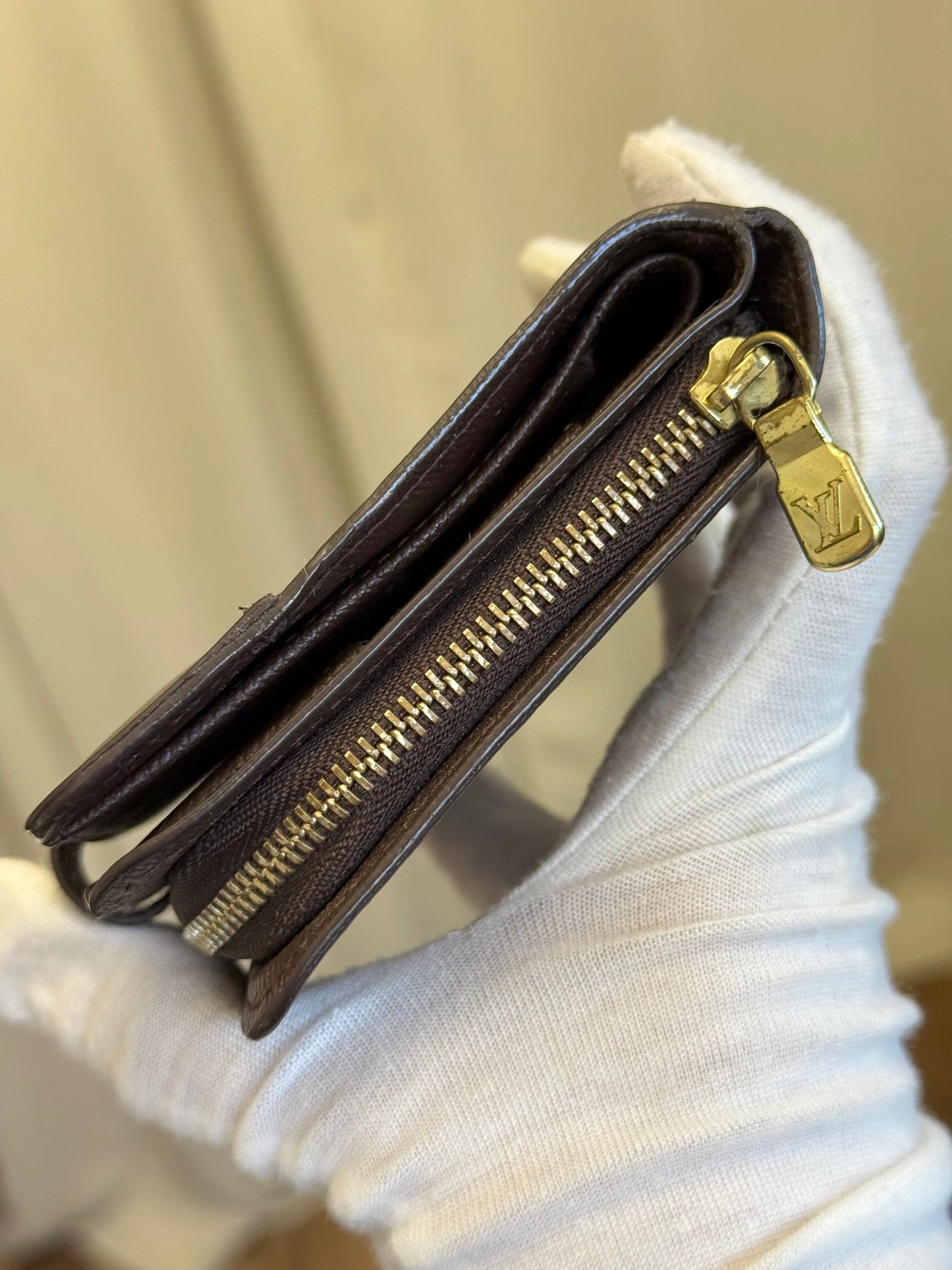 Louis Vuitton Compact Zippy Wallet in Damier Ebene