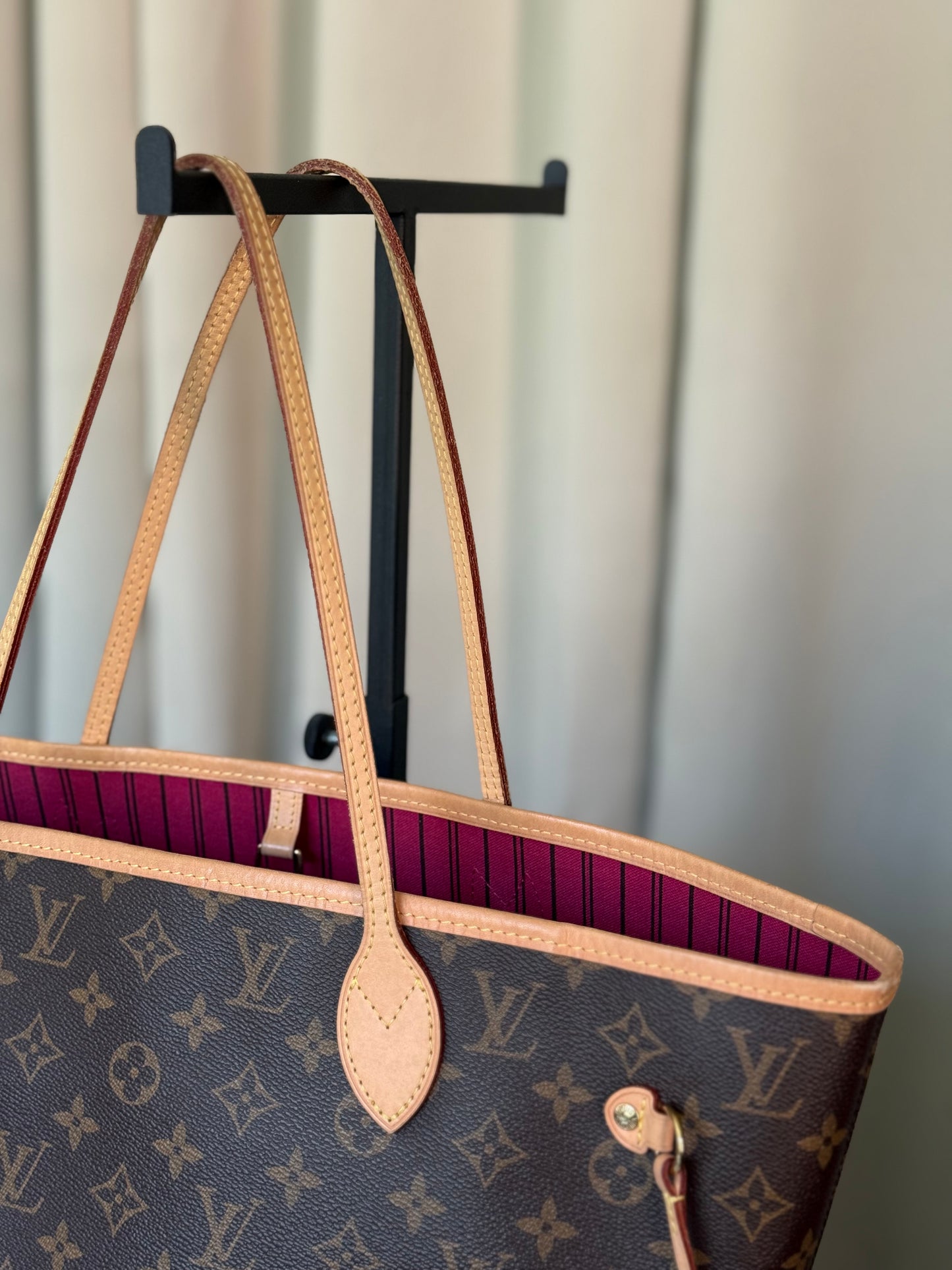 Louis Vuitton Neverfull MM Mono Pivoine Bag Only