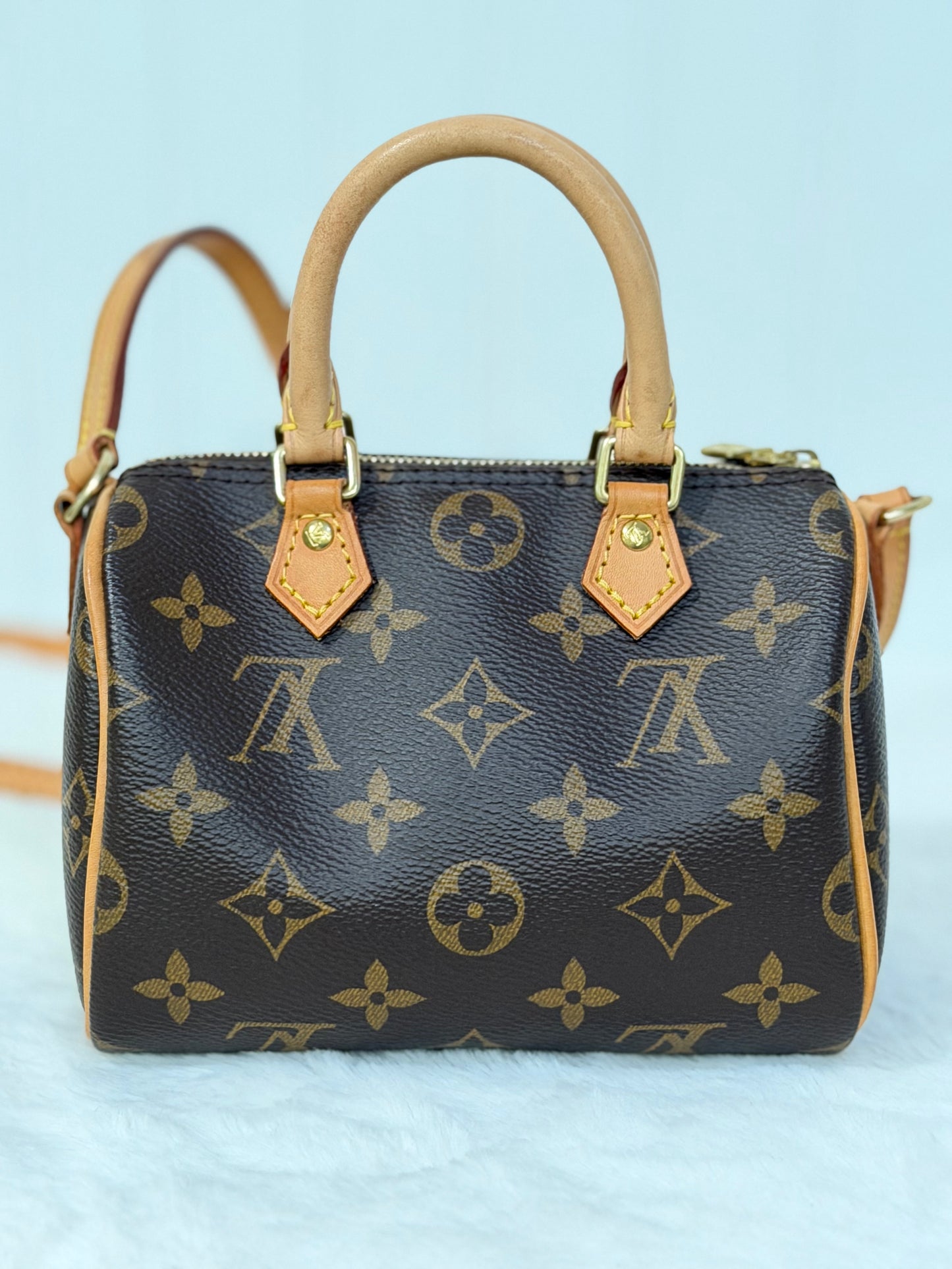 Louis Vuitton Nano Speedy Mono with Non-Detachable Strap
