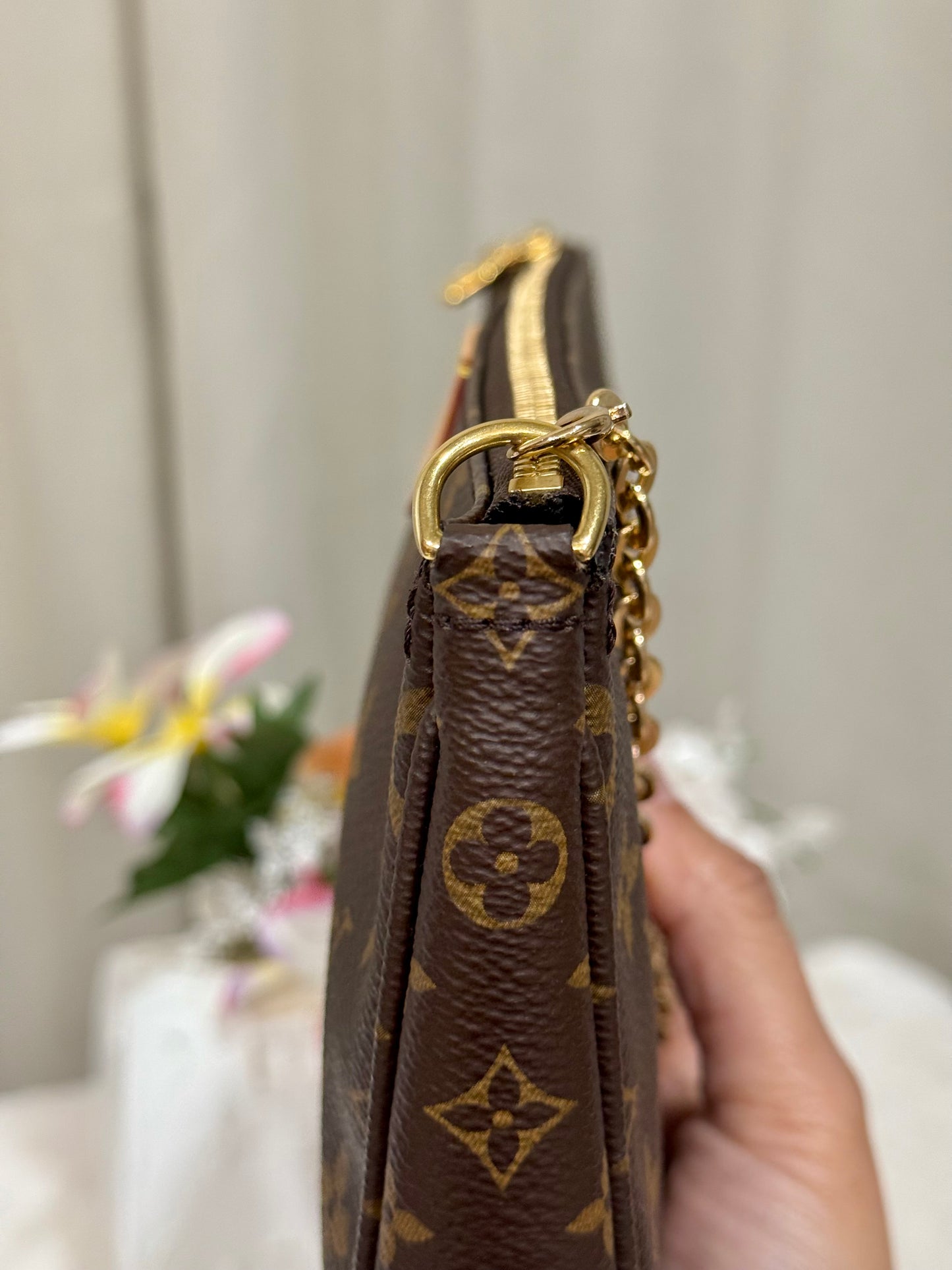 Louis Vuitton Multi Pochette Accessoires with Light Pink Strap