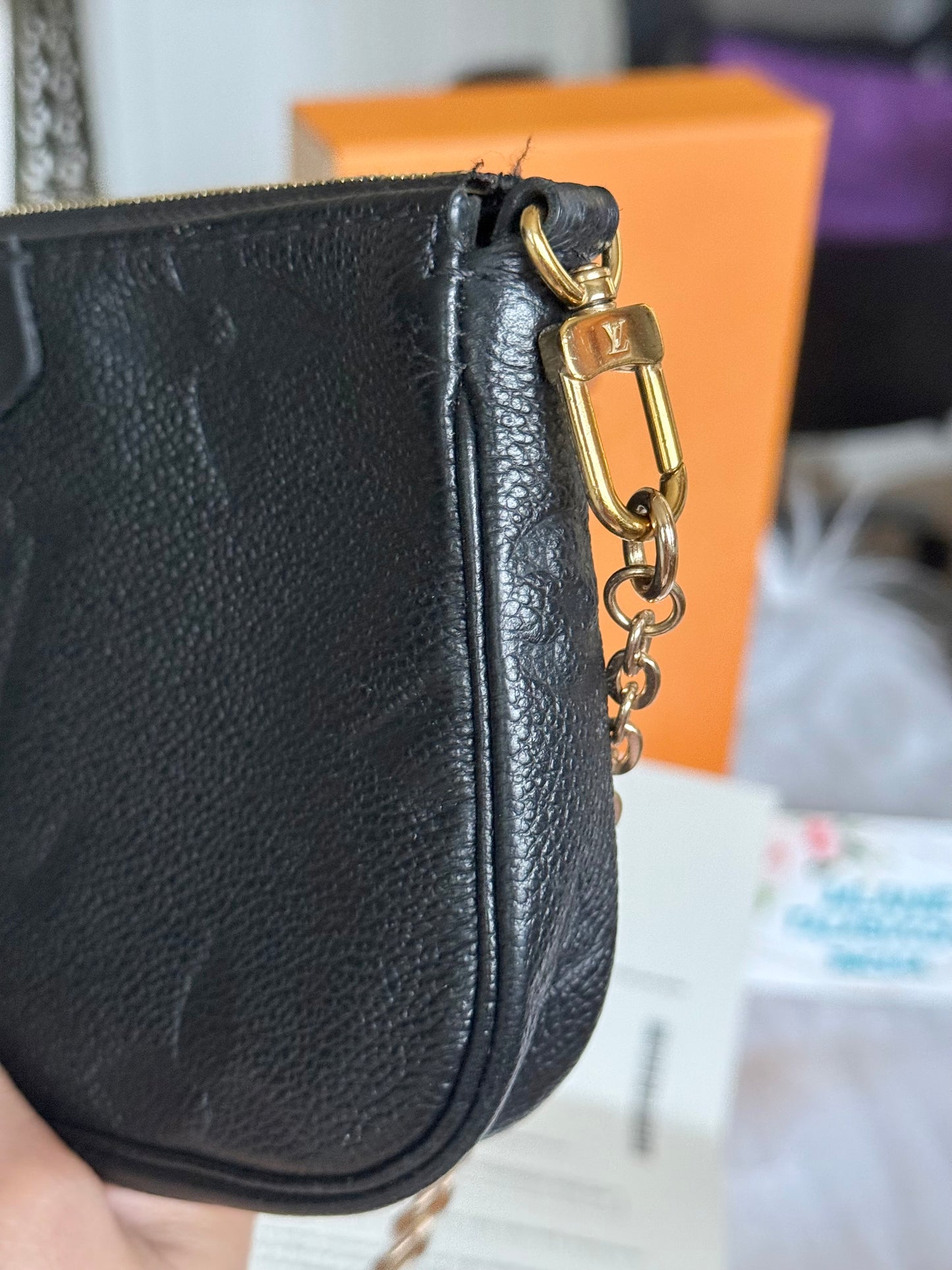 Louis Vuitton Small Pochette Black Empreinte