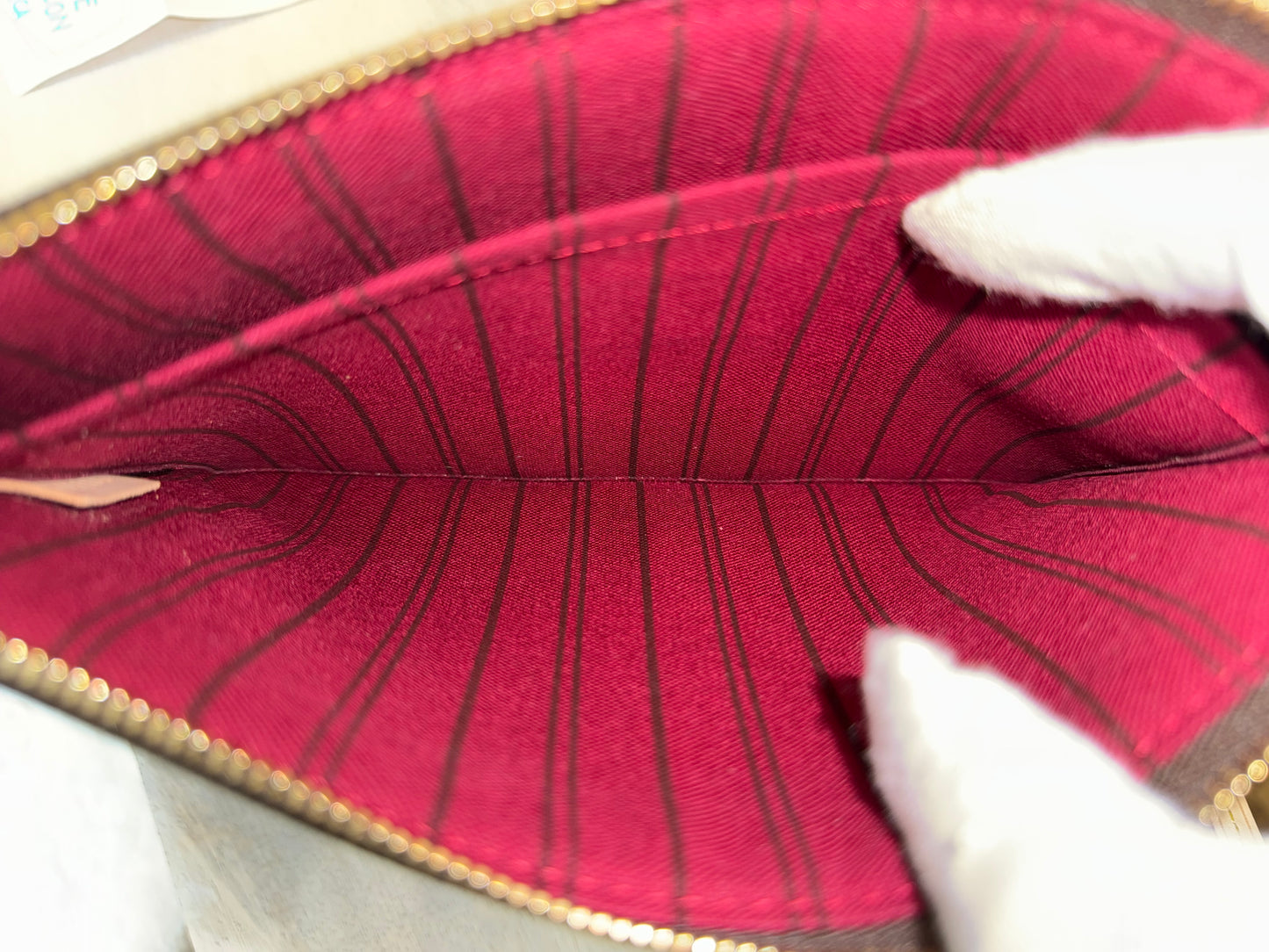 Louis Vuitton Neverfull Mono Pouch Fuchsia