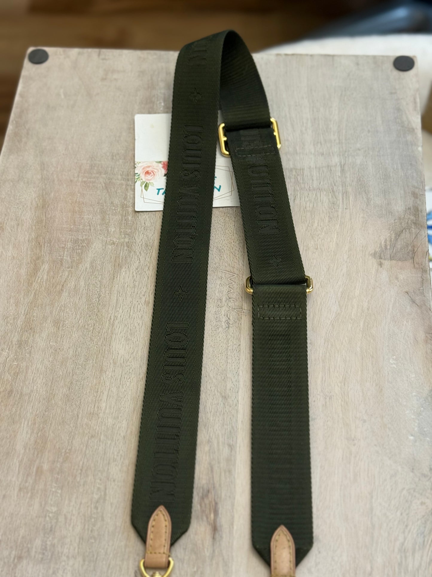 Louis Vuitton Jacquard Guitar Khaki Adjustable Strap