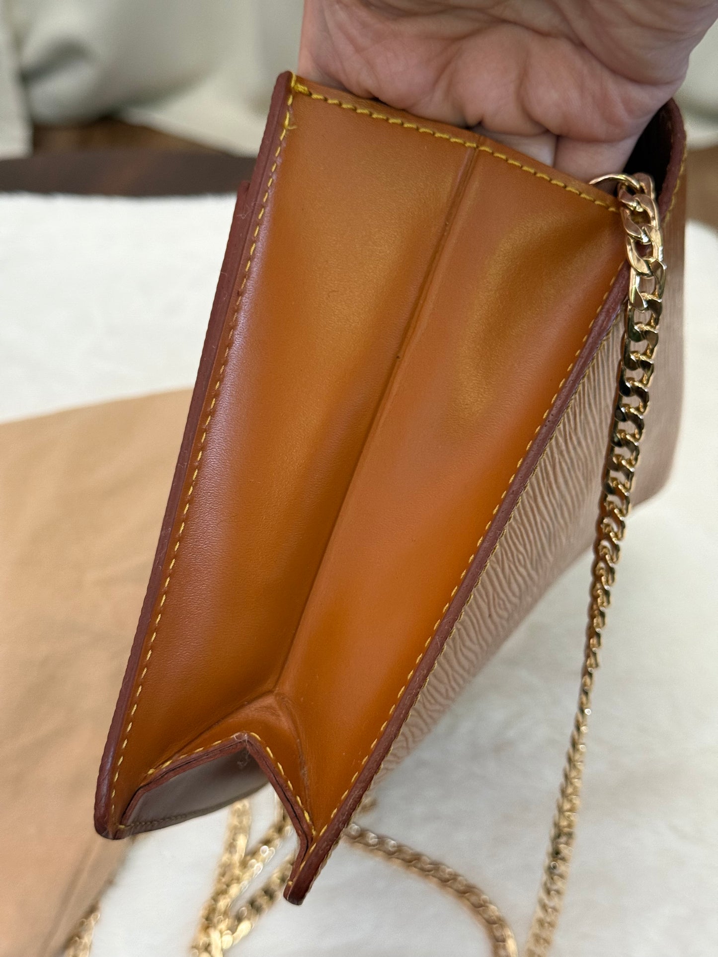 Louis Vuitton Sellier Dragonne Epi Clutch/Pochette Light Brown