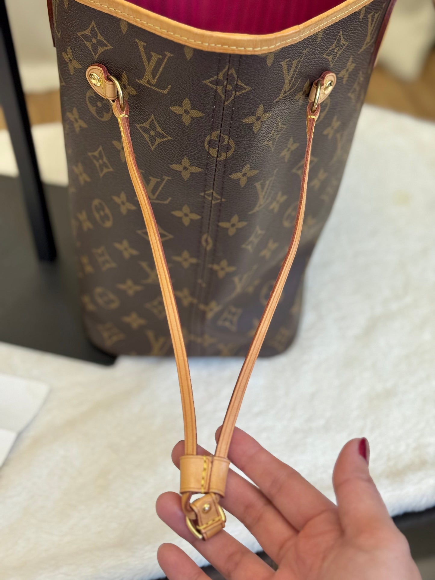 Louis Vuitton Neverfull MM Mono Pivoine