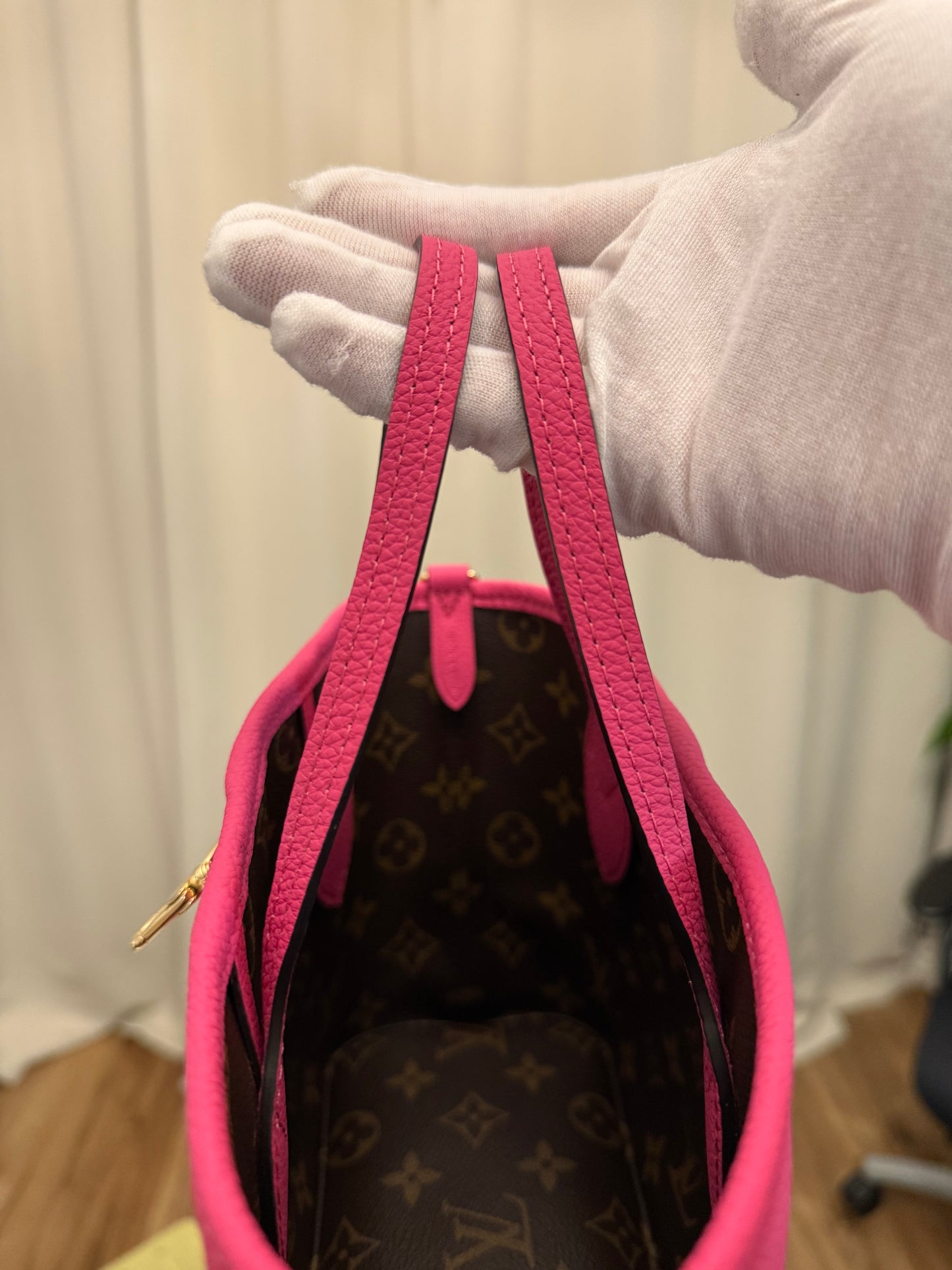 Louis Vuitton Neverfull BB Inside Out Bandouliere Rose Pondichery