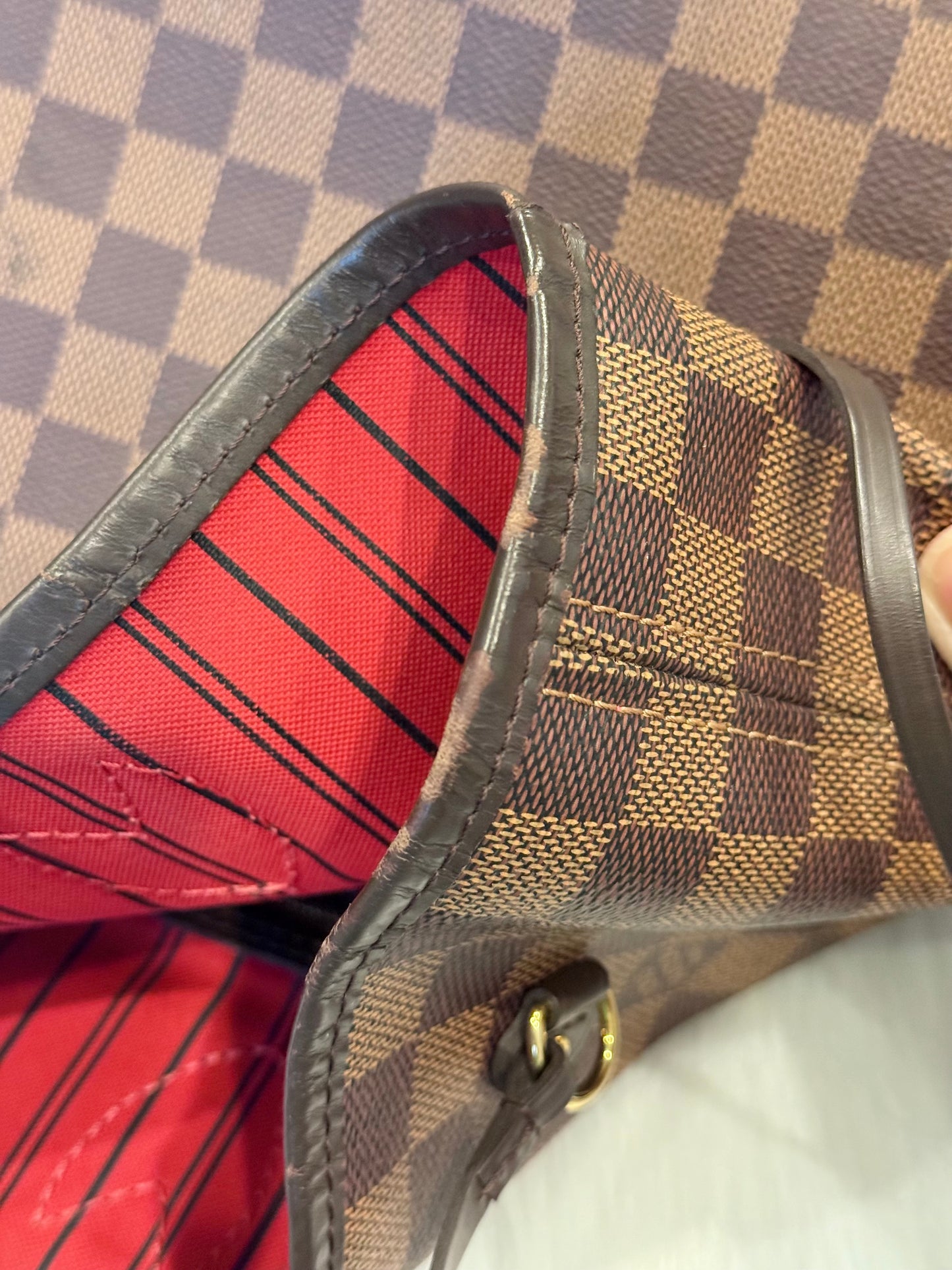 Louis Vuitton Neverfull MM Damier Ebene Cerise