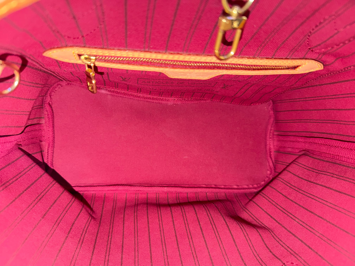 Louis Vuitton Neverfull PM Mono Fuchsia FULL SET