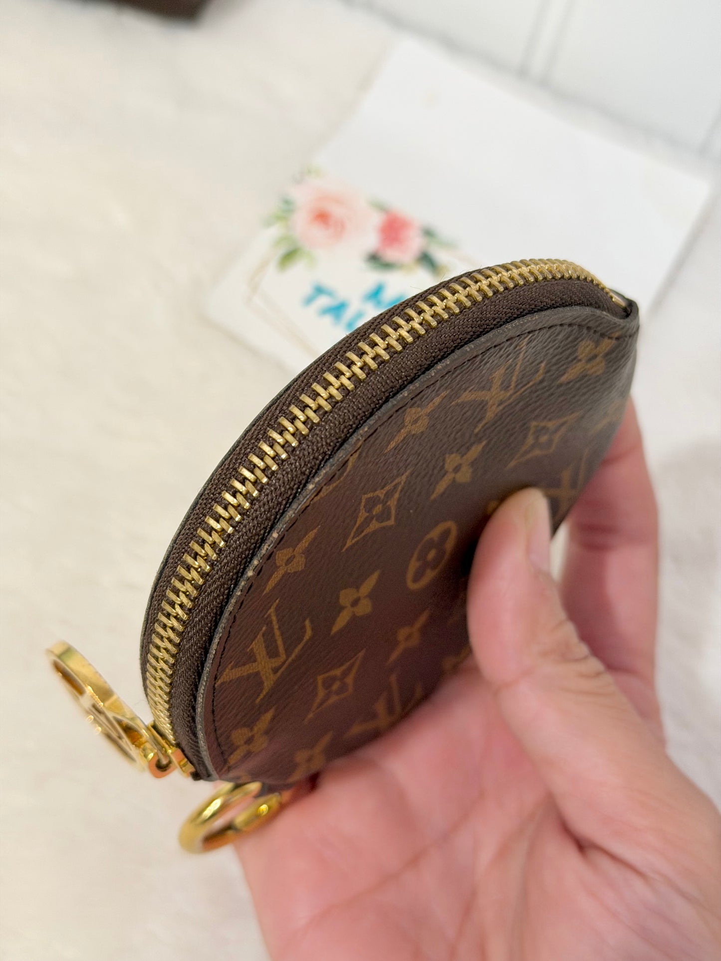 Louis Vuitton Round Coin Pouch from Trio Pouch