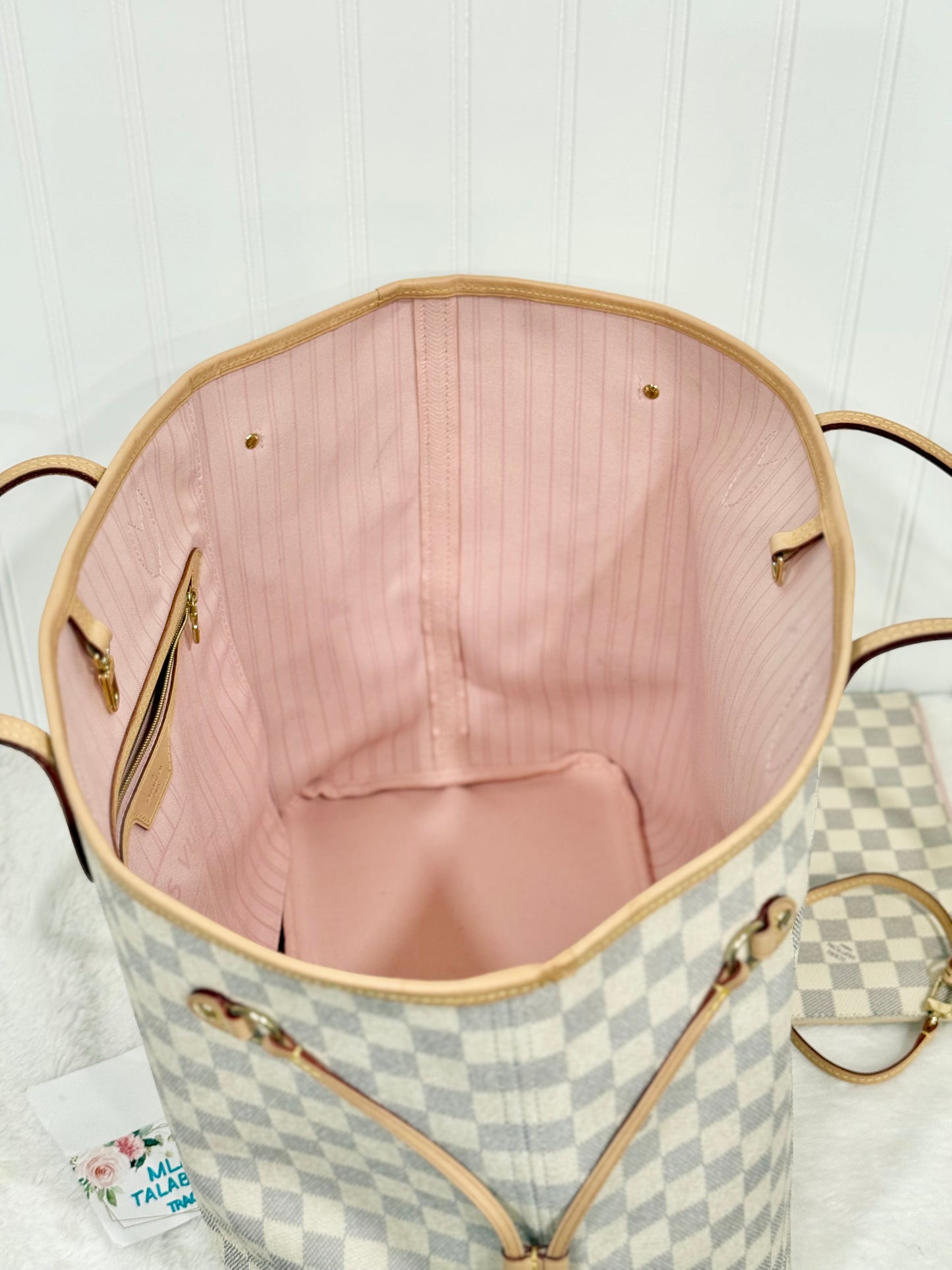 Louis Vuitton Neverfull GM in Damier Azur Rose Ballerine