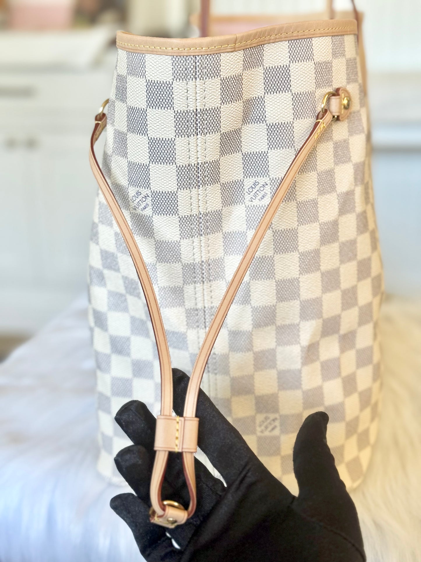 Louis Vuitton Neverfull GM in Damier Azur  Rose Ballerine MINT