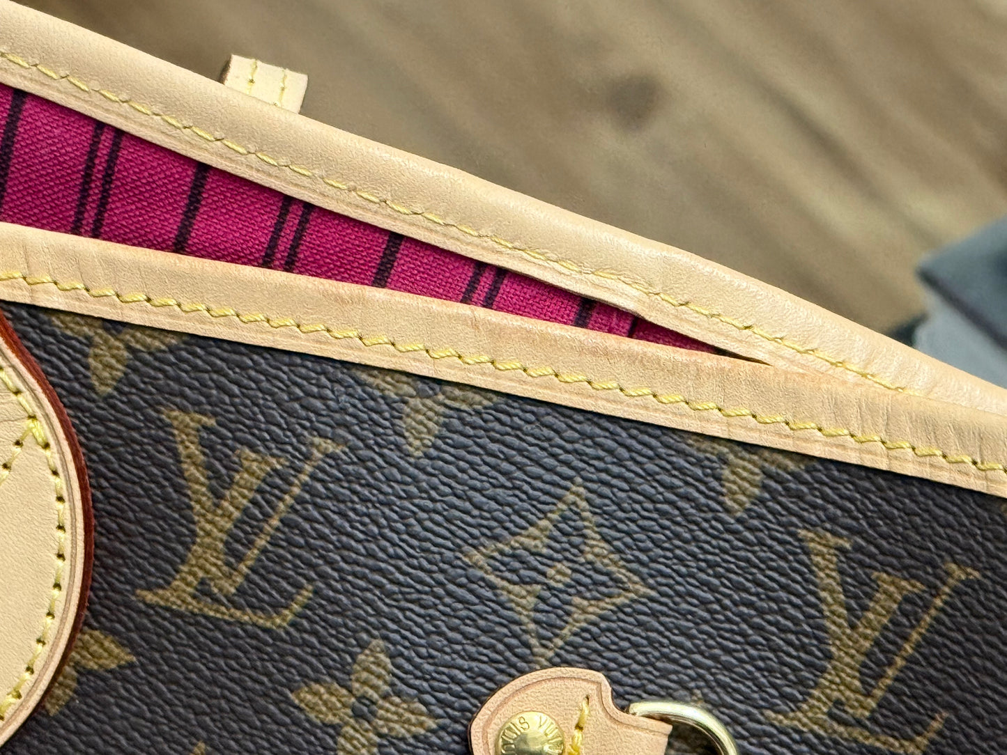 Louis Vuitton Neverfull MM Mono Pivoine Bag Only