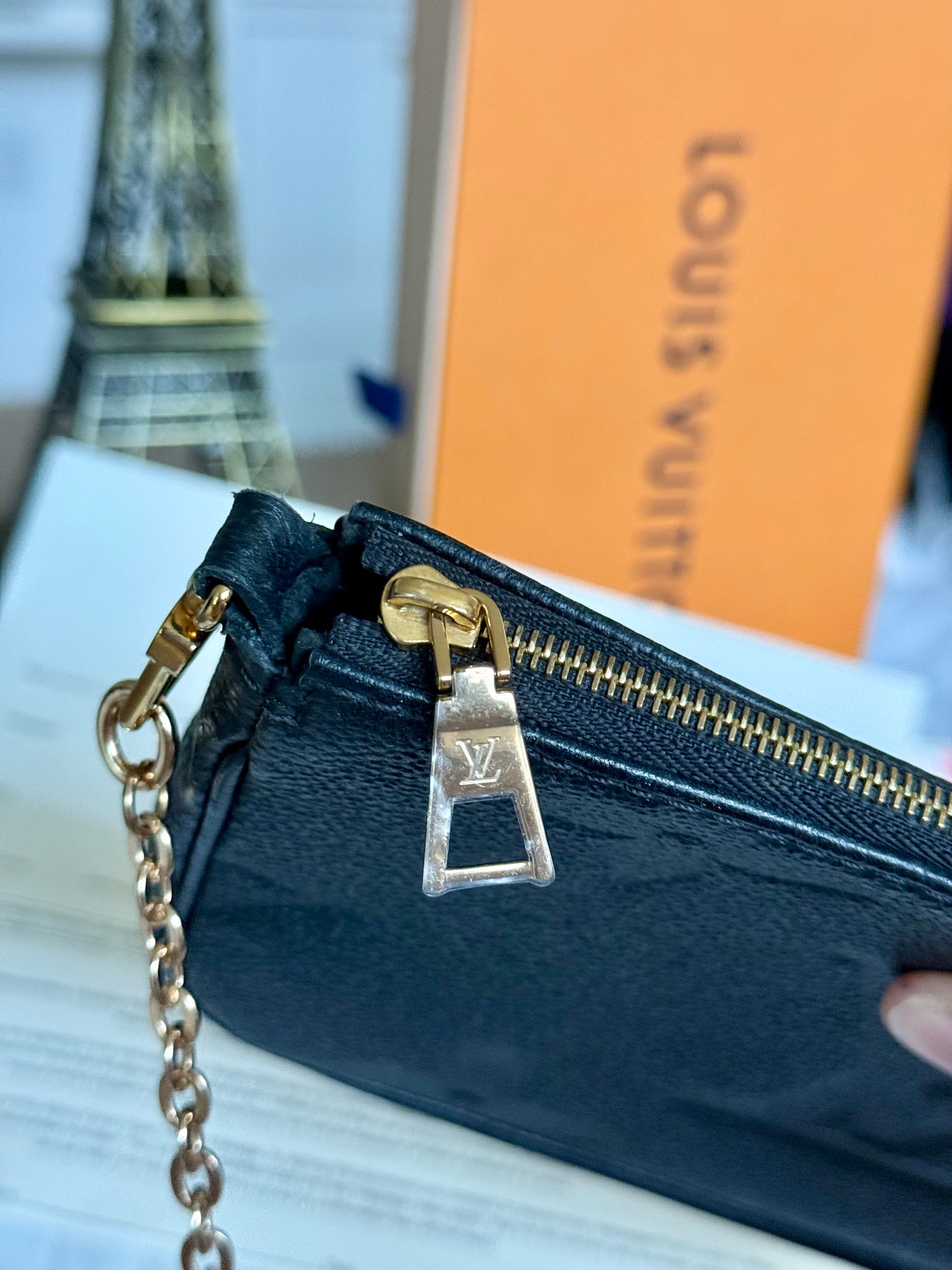 Louis Vuitton Small Pochette Black Empreinte