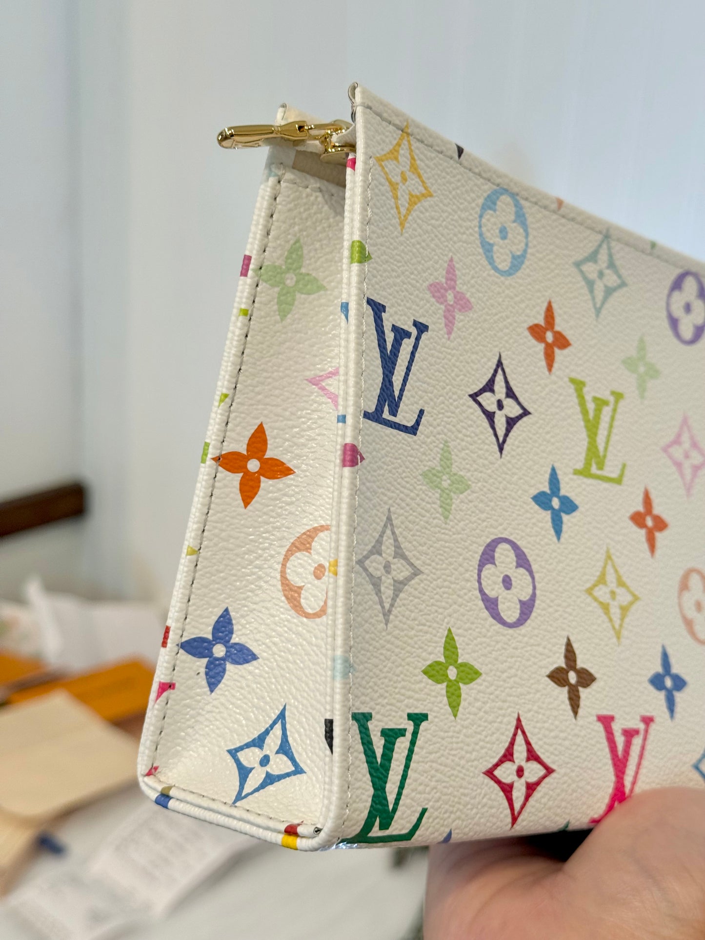 Louis Vuitton Toiletry 19 Takashi Murakami Multicolore Blanc/White