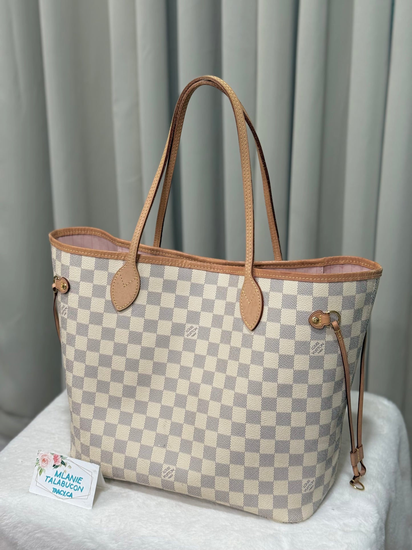 Louis Vuitton Neverfull MM Damier Azur Rose Ballerine