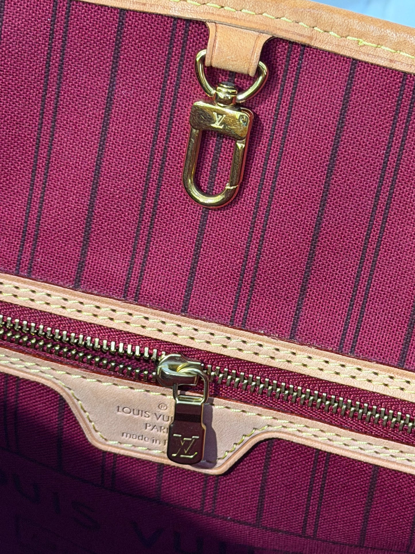 Louis Vuitton Neverfull PM Mono Fuchsia FULL SET