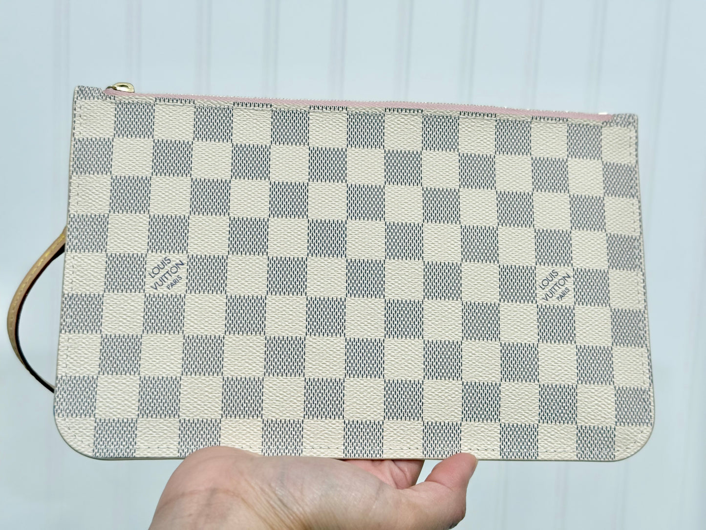 Louis Vuitton Neverfull MM/GM Damier Azur Rose Ballerine Pouch