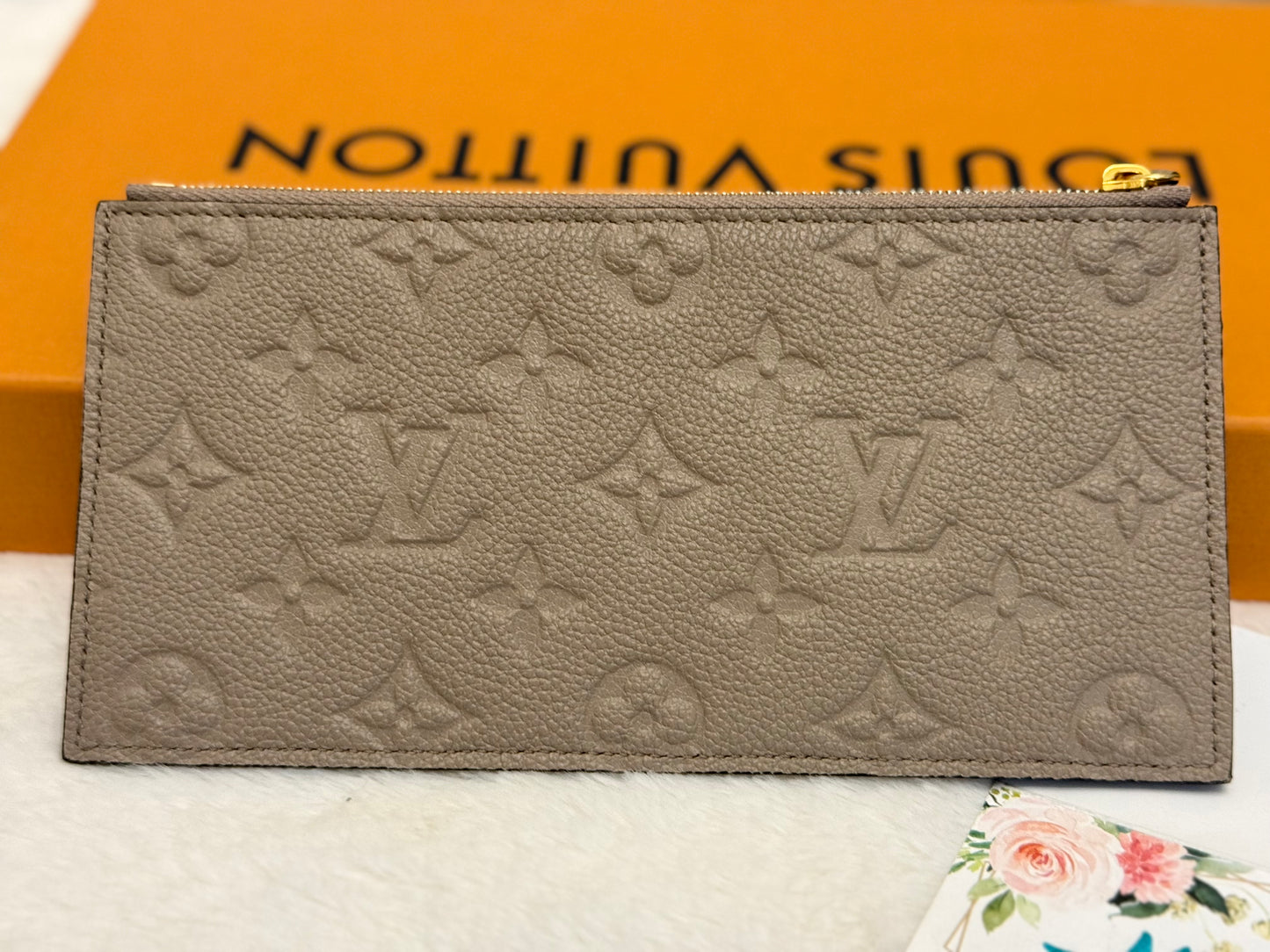 Louis Vuitton Felicie Pochette Empreinte Turtledove Full Set