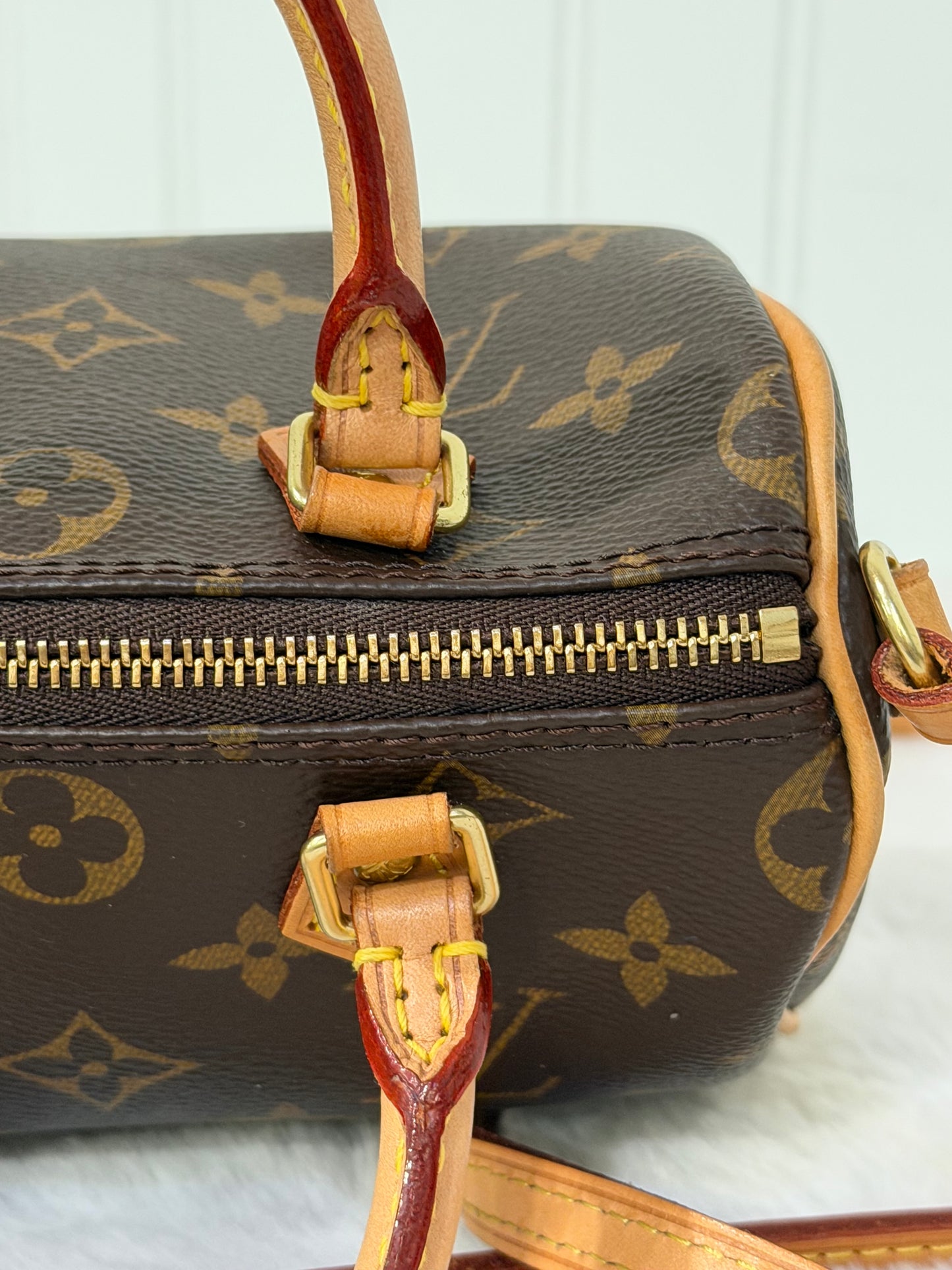 Louis Vuitton Nano Speedy Mono with Non-Detachable Strap