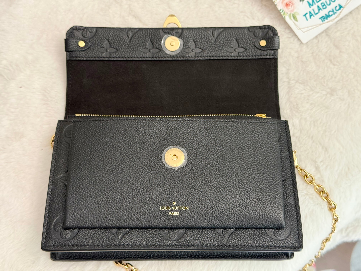 Louis Vuitton Vavin Chain Wallet Mono Empreinte Noir/Black