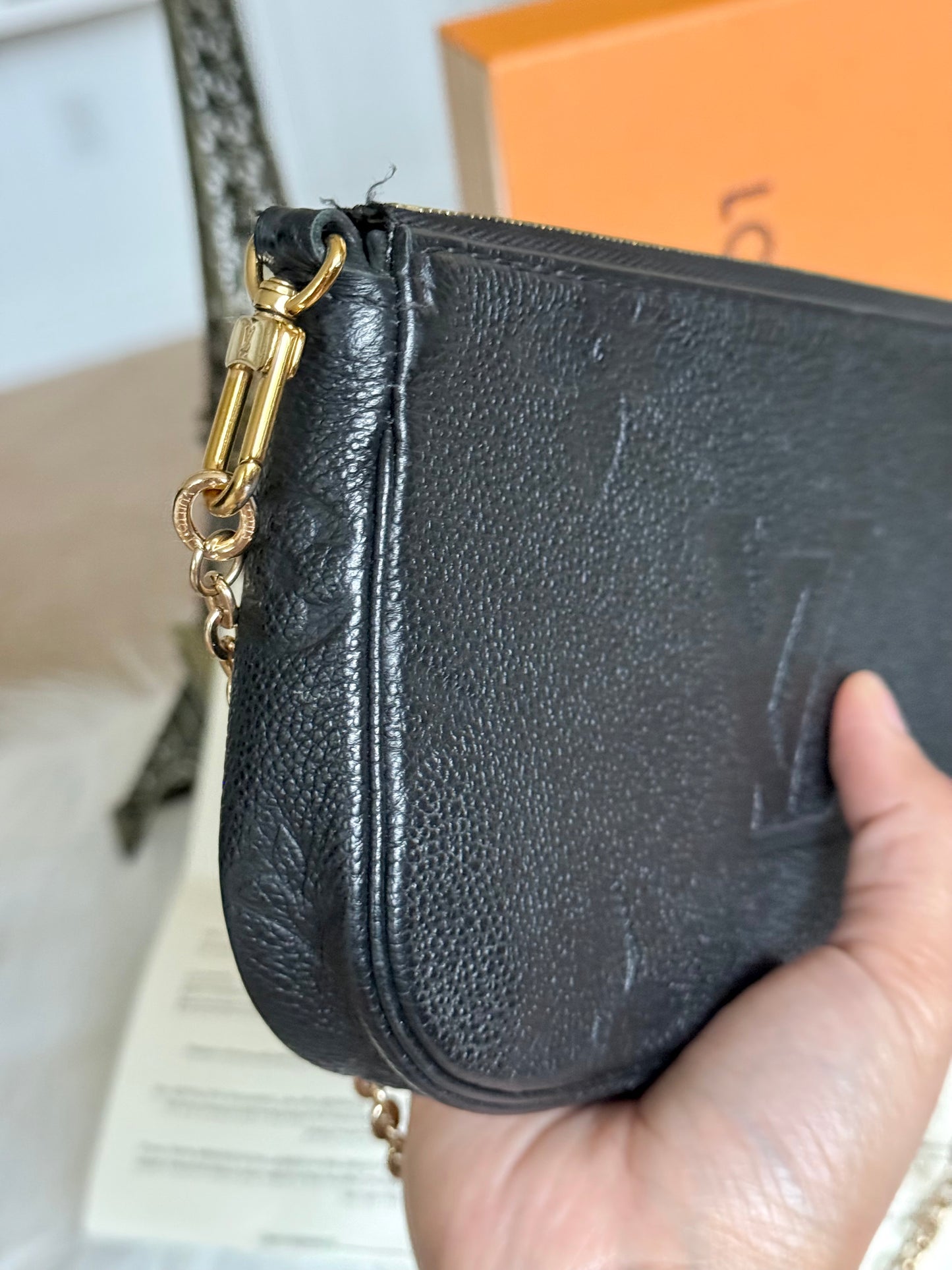 Louis Vuitton Small Pochette Black Empreinte