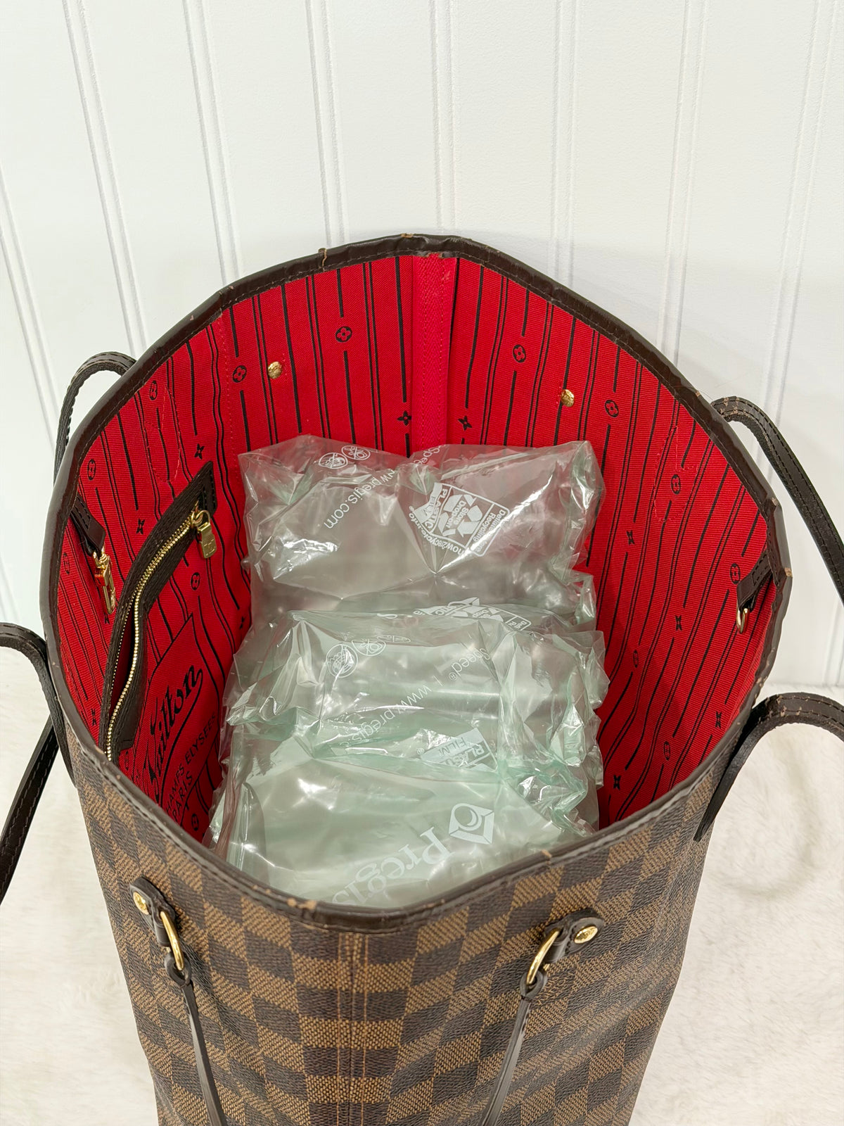 Louis Vuitton Neverfull MM Damier Ebene Bag Only