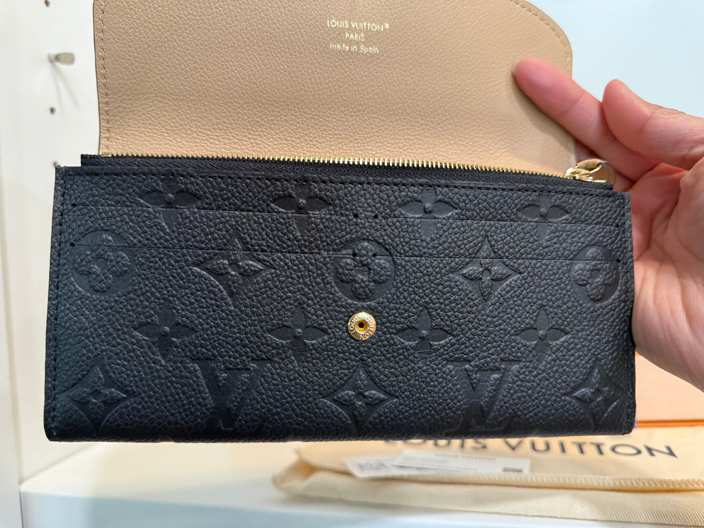 Louis Vuitton Emilie Black/Noir Empreinte Wallet