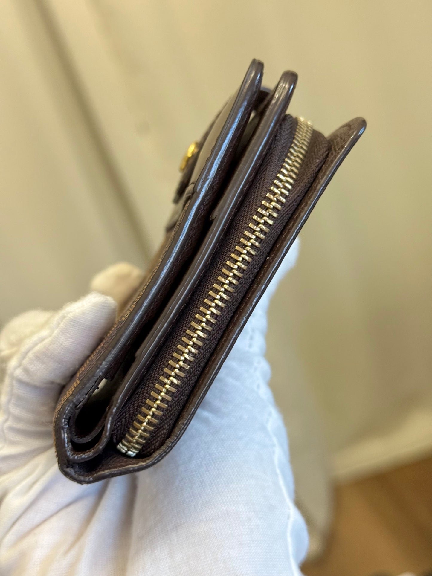 Louis Vuitton Compact Zippy Wallet in Damier Ebene