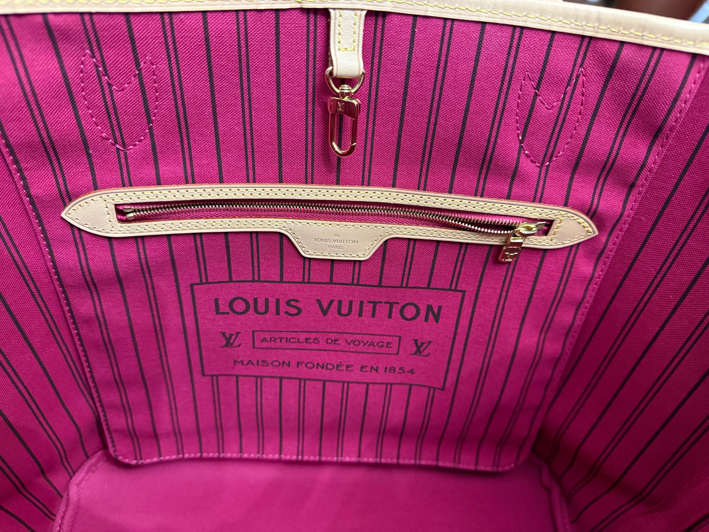 Louis Vuitton Neverfull MM Mono Pivoine Bag Only