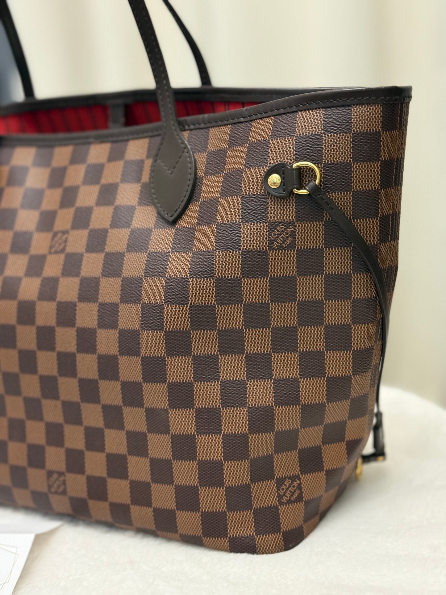 Louis Vuitton Neverfull MM Damier Ebene Bag Only