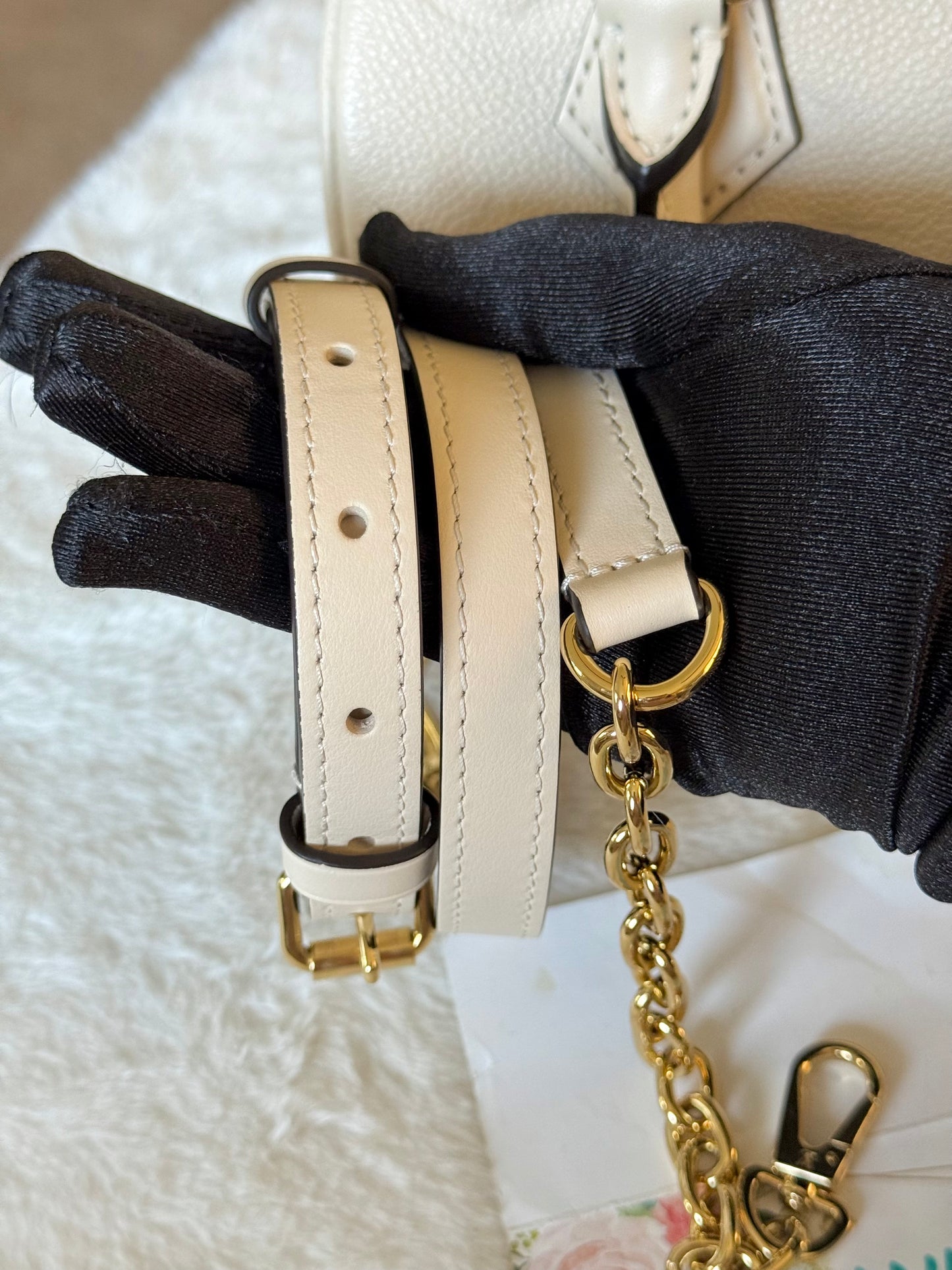 Speedy Bandouliere 20 Mono Giant Empreinte Creme