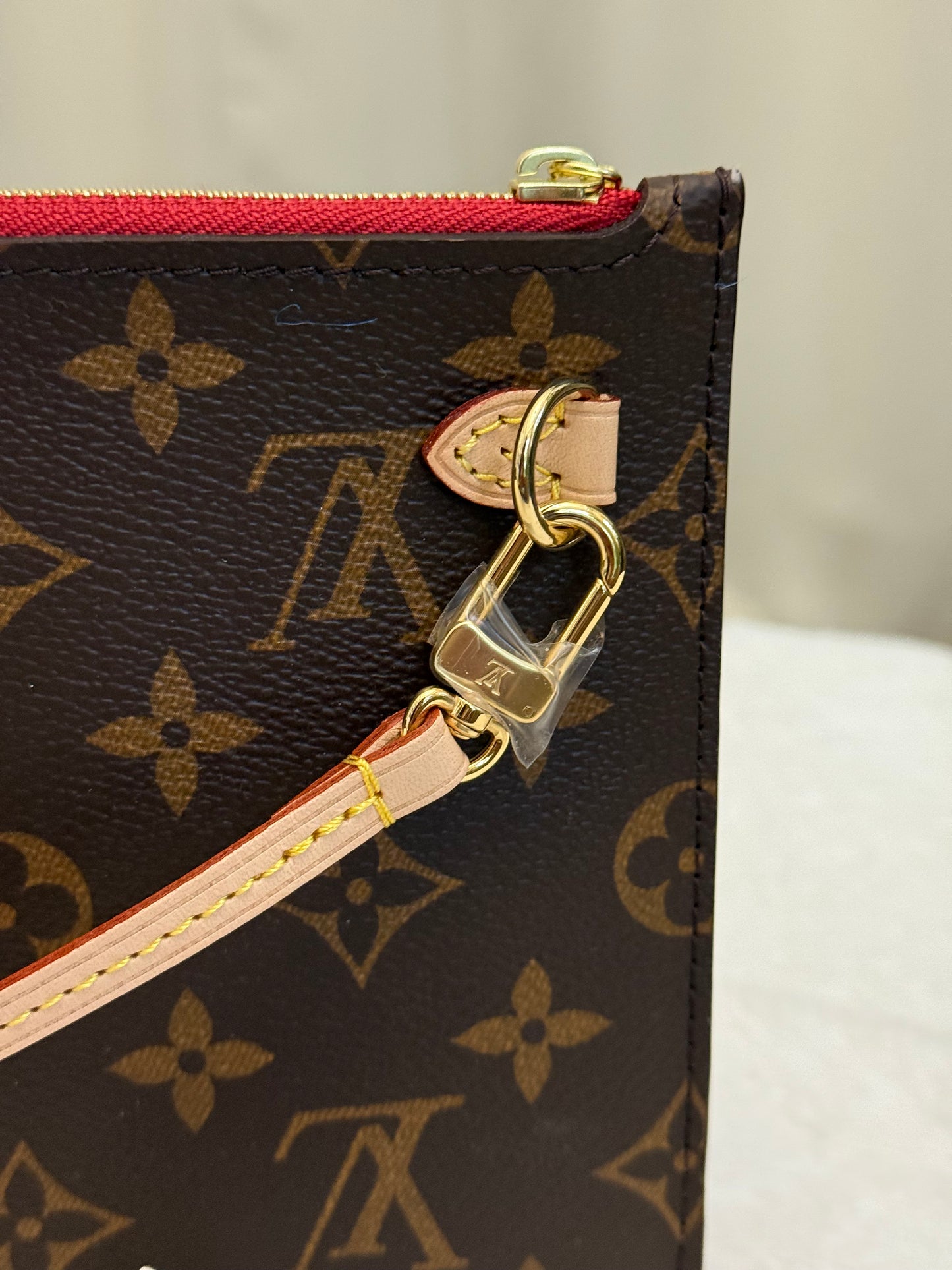 Louis Vuitton Neverfull MM Mono Cherry Bag and Pouch