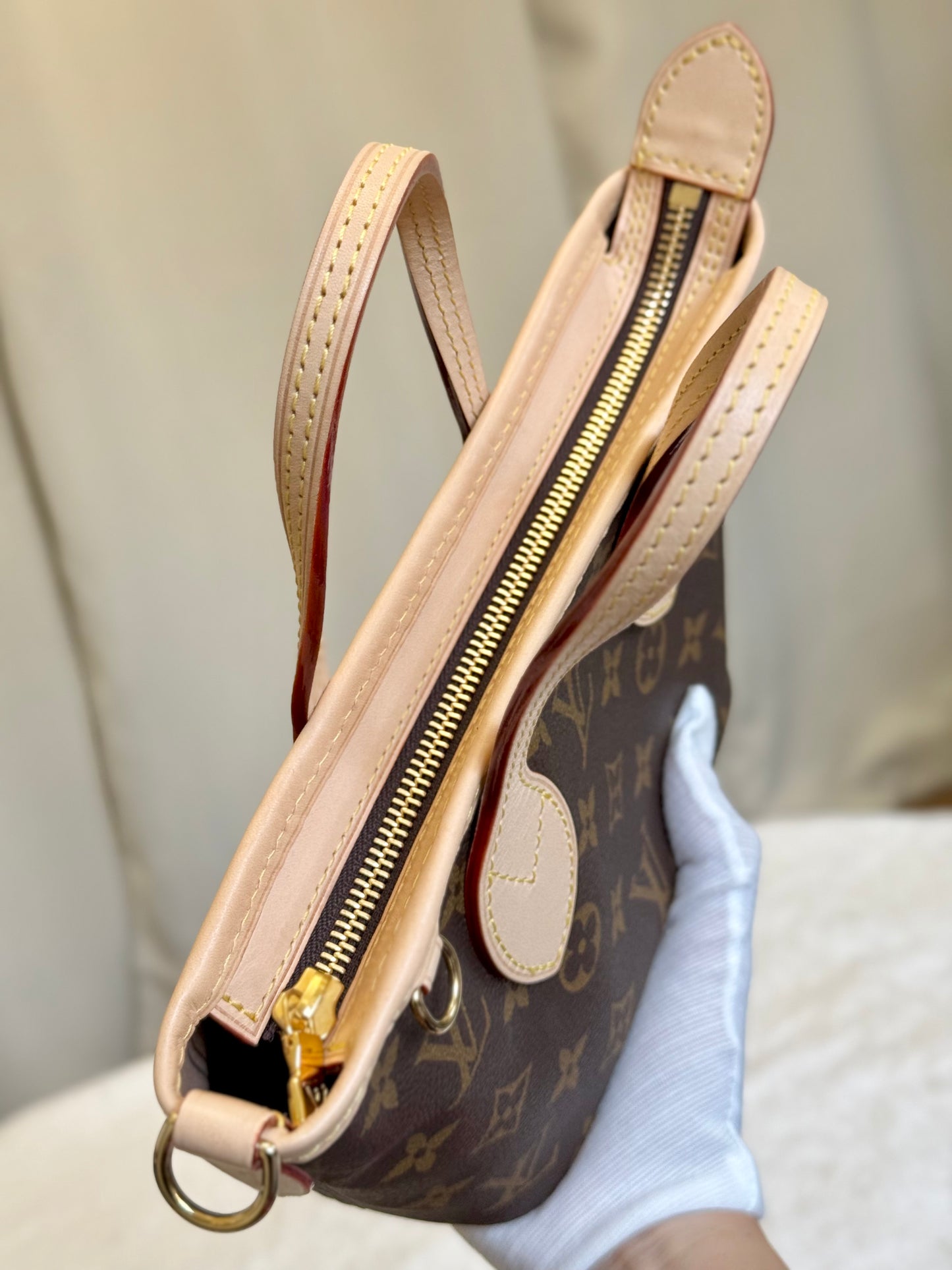 Louis Vuitton Neverfull BB Mono Beige Bag Only
