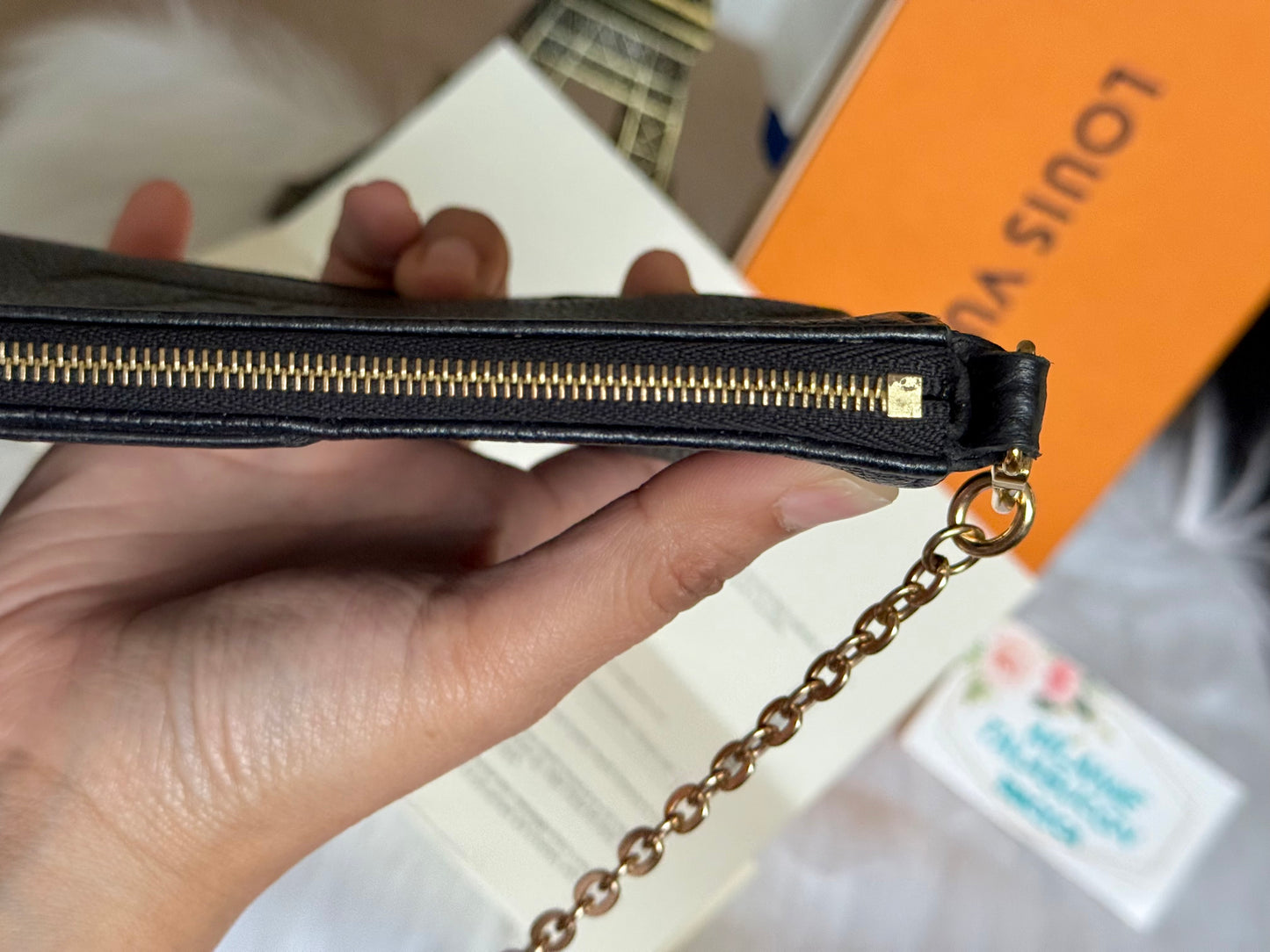 Louis Vuitton Small Pochette Black Empreinte