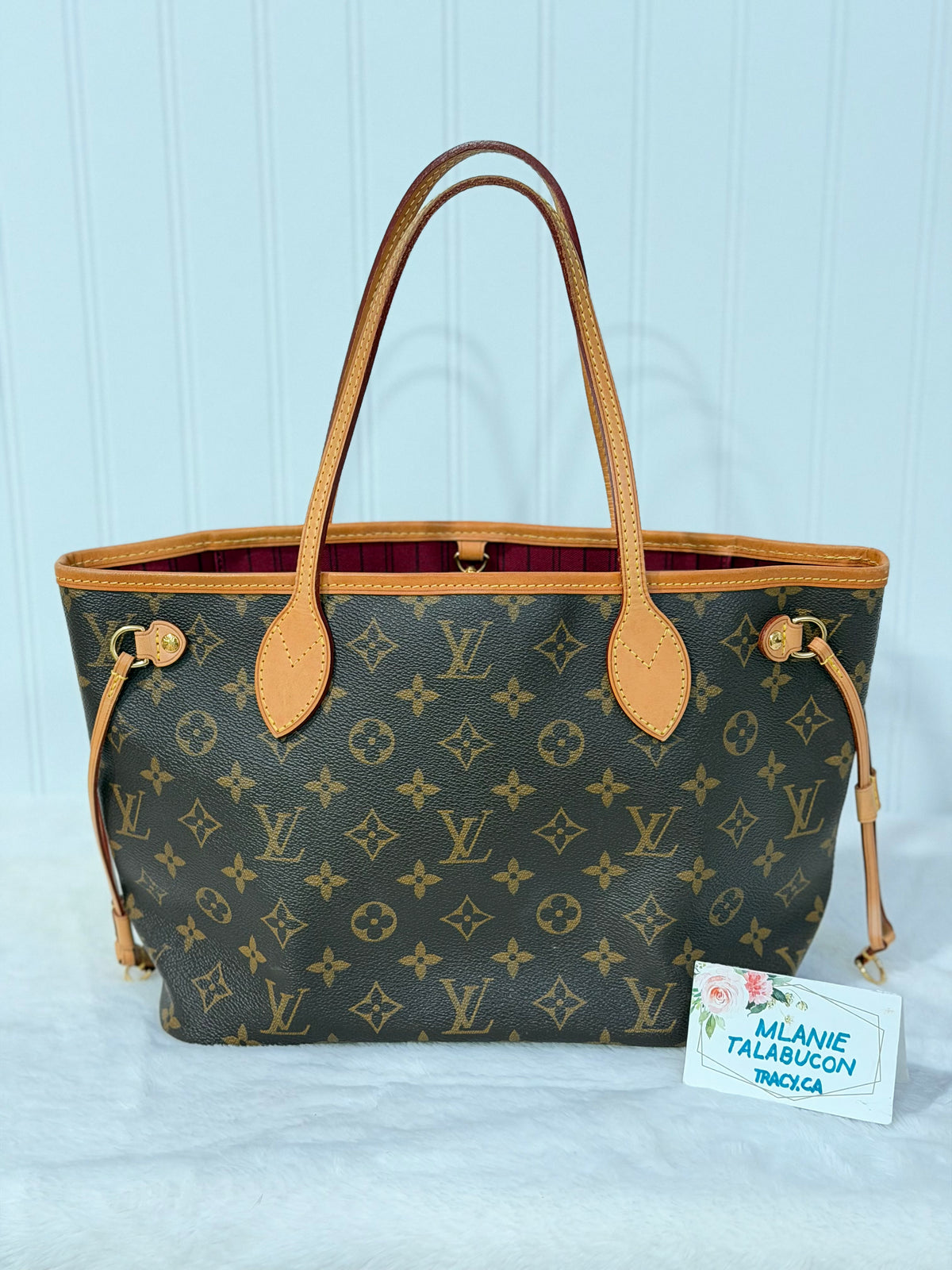 Louis Vuitton Neverfull PM Mono Fuchsia FULL SET