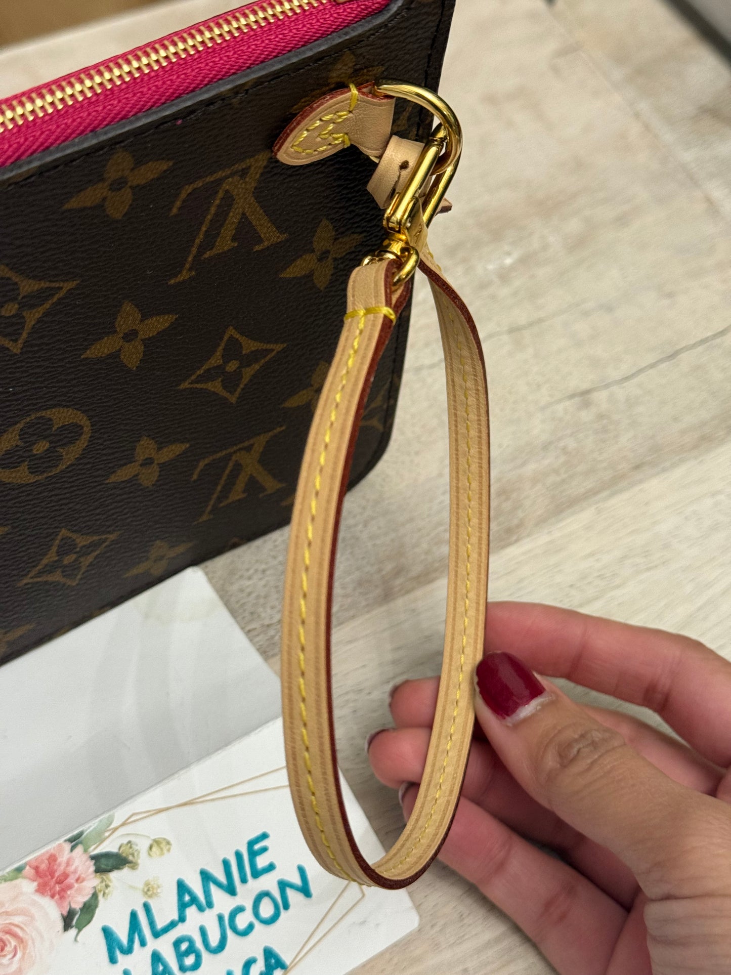Louis Vuitton Neverfull Mono Pouch Pivoine