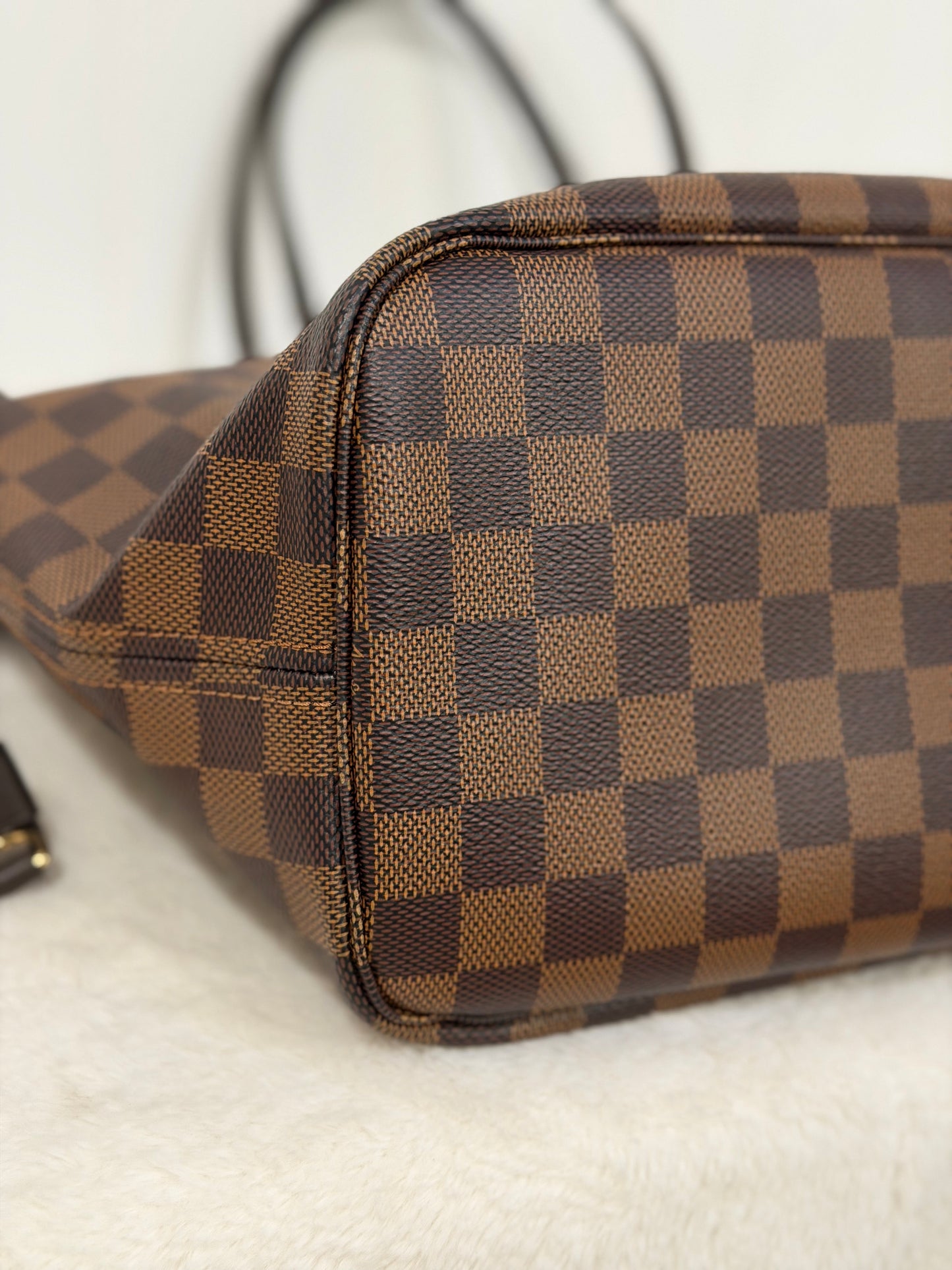 Louis Vuitton Neverfull MM Braided Damier Ebene Rose Quartz