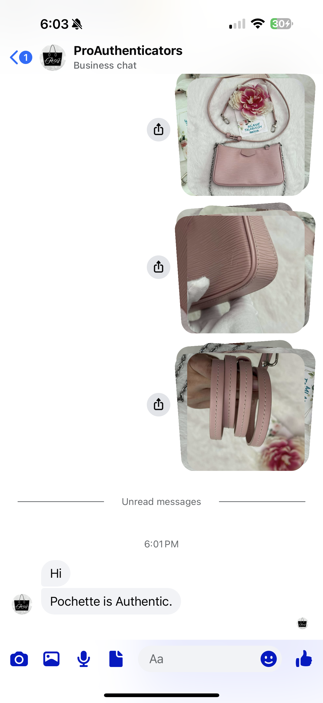 Louis Vuitton Easy Pouch on Strap Epi Rose Ballerine