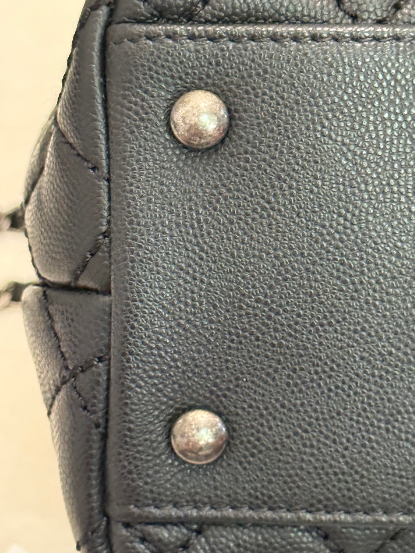 Chanel Coco Handle Black Caviar with Ruthenium Hardware