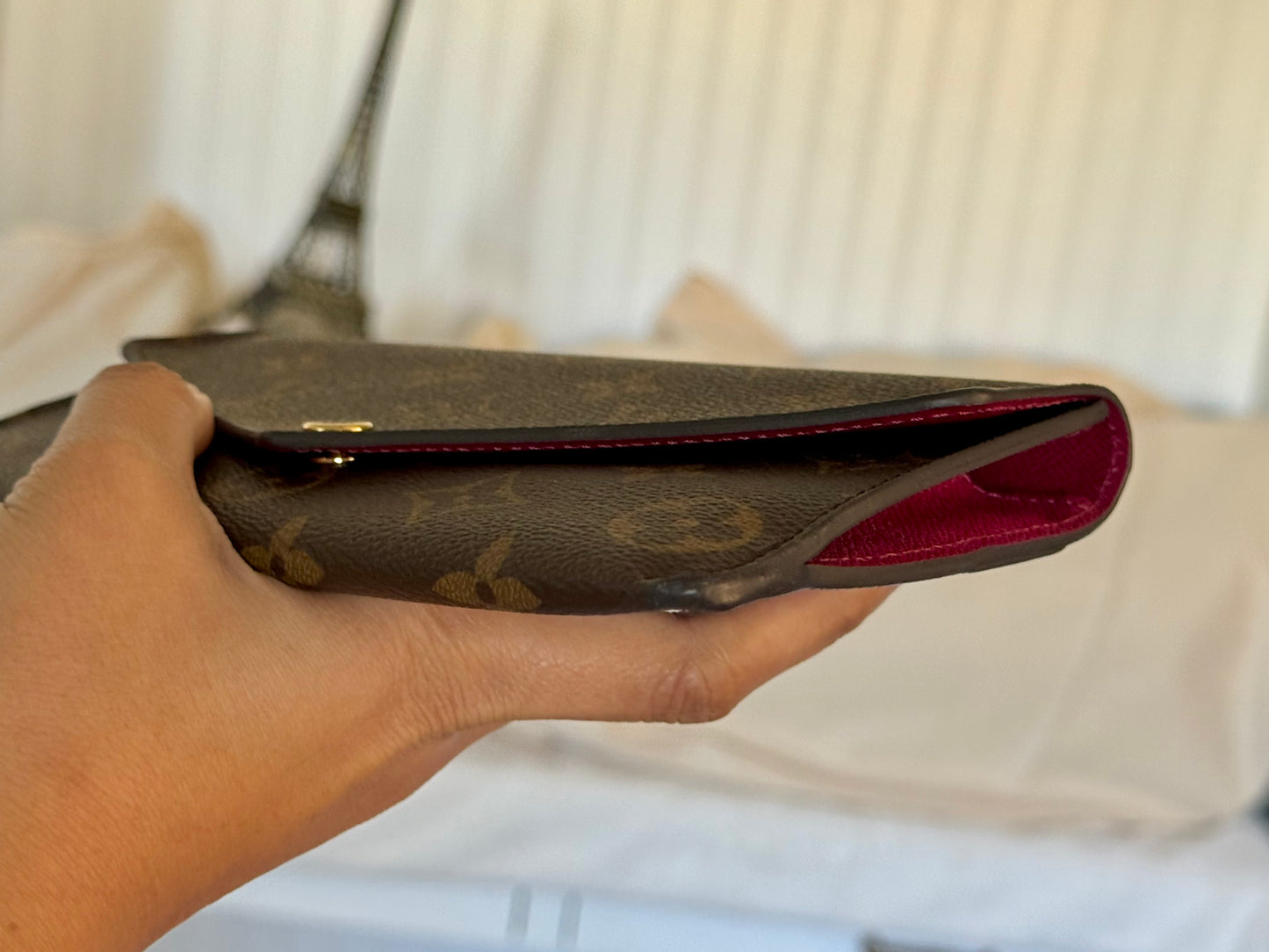 Louis Vuitton Jeanne Mono Fuchsia Wallet with Inserts