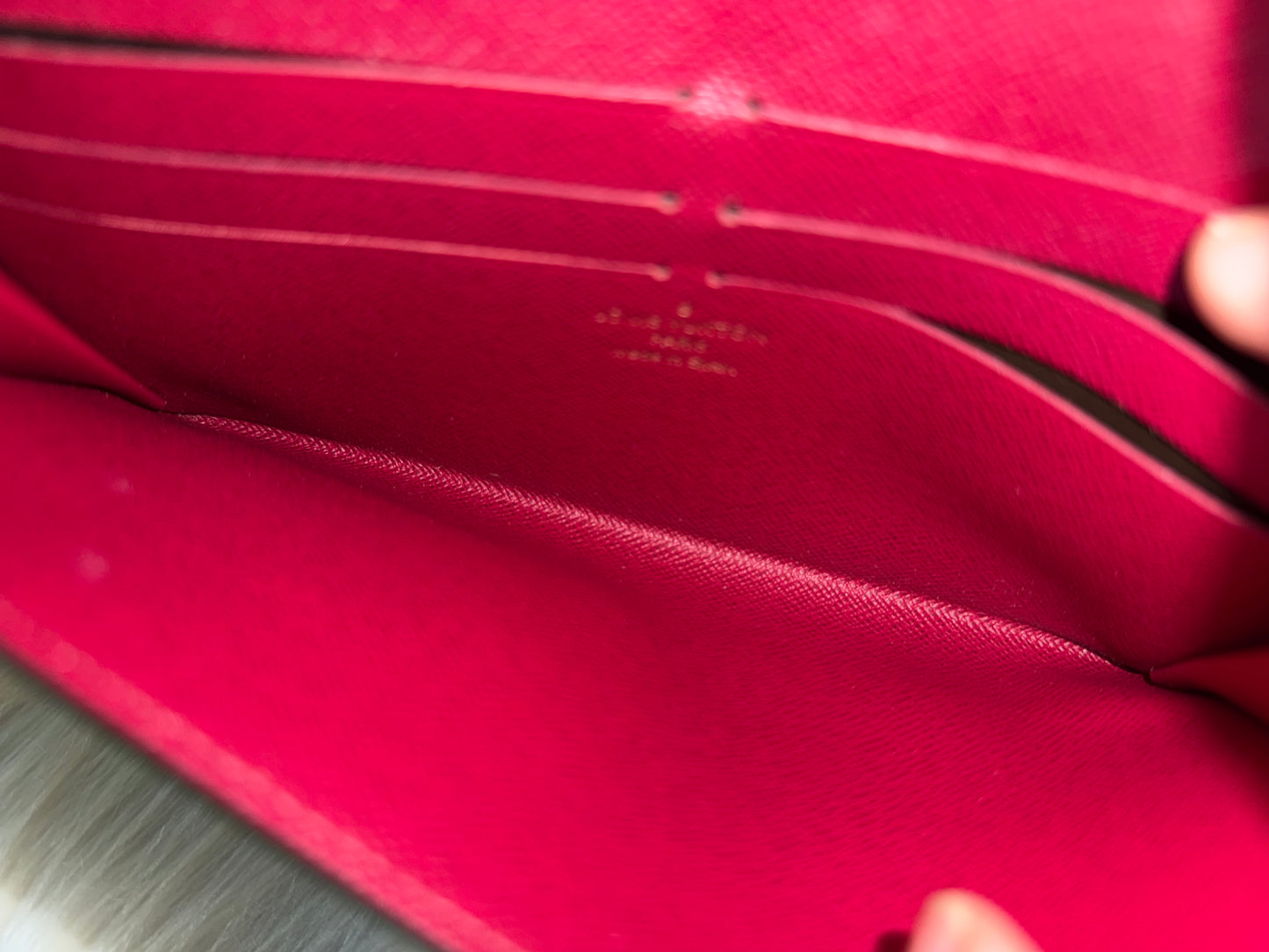 Louis Vuitton Jeanne Mono Fuchsia Wallet with Inserts