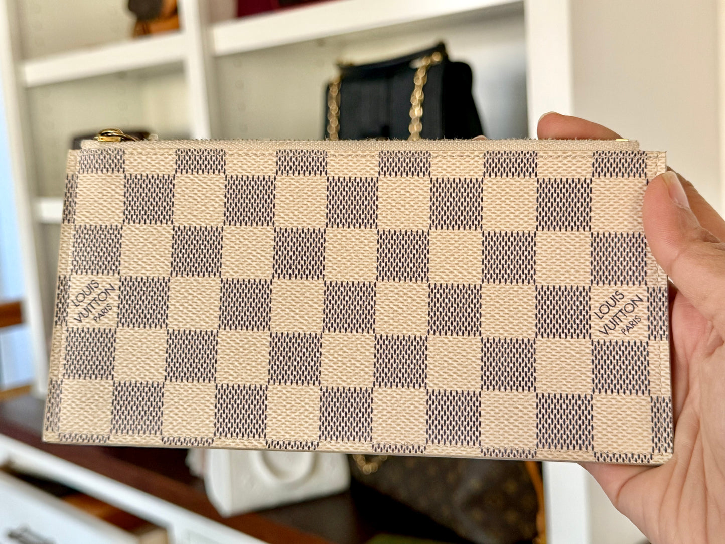 Louis Vuitton Pochette Felicie Damier Azur Rose Ballerine