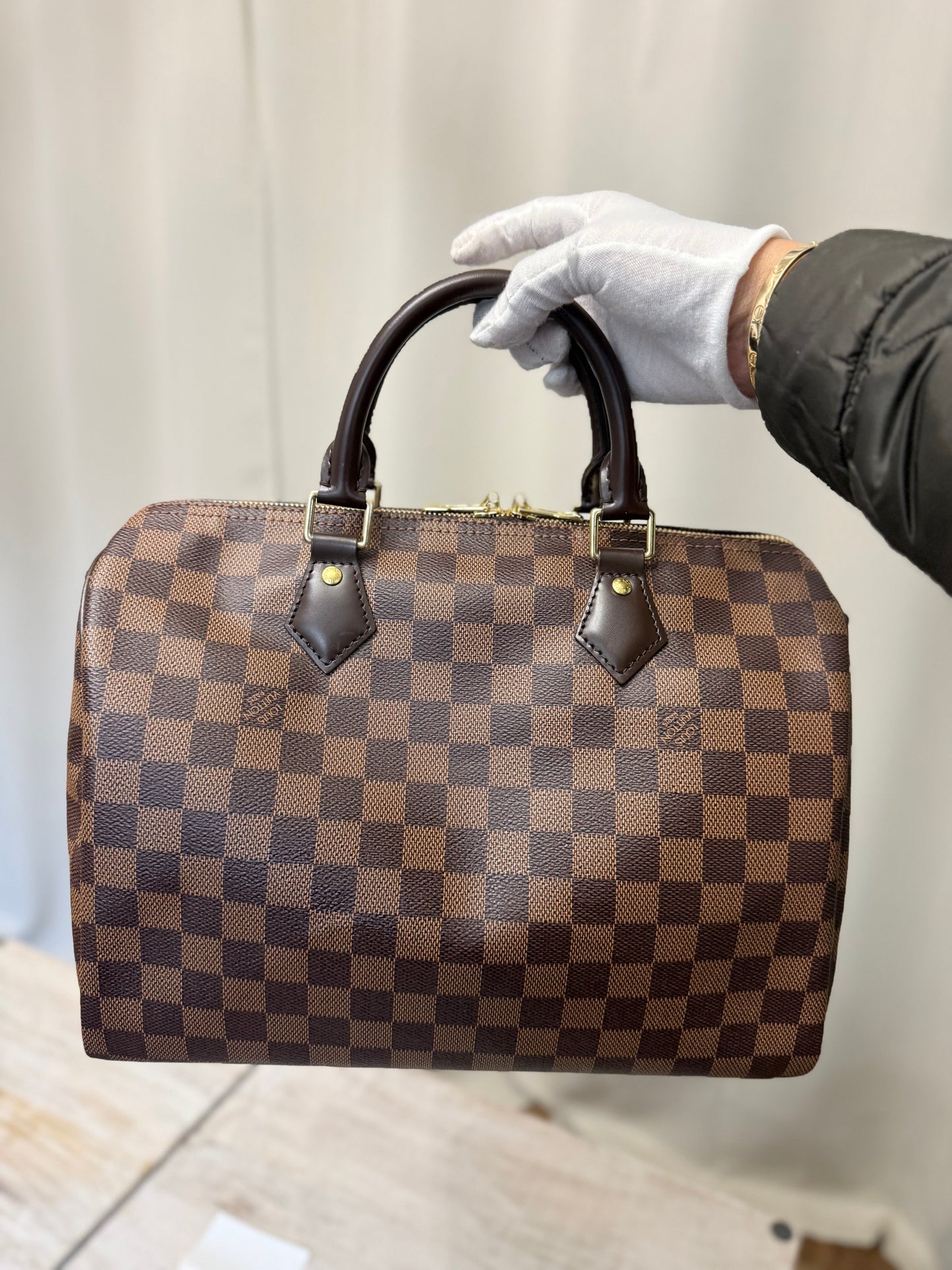 Louis Vuitton Speedy 30 Bandouliere Damier Ebene