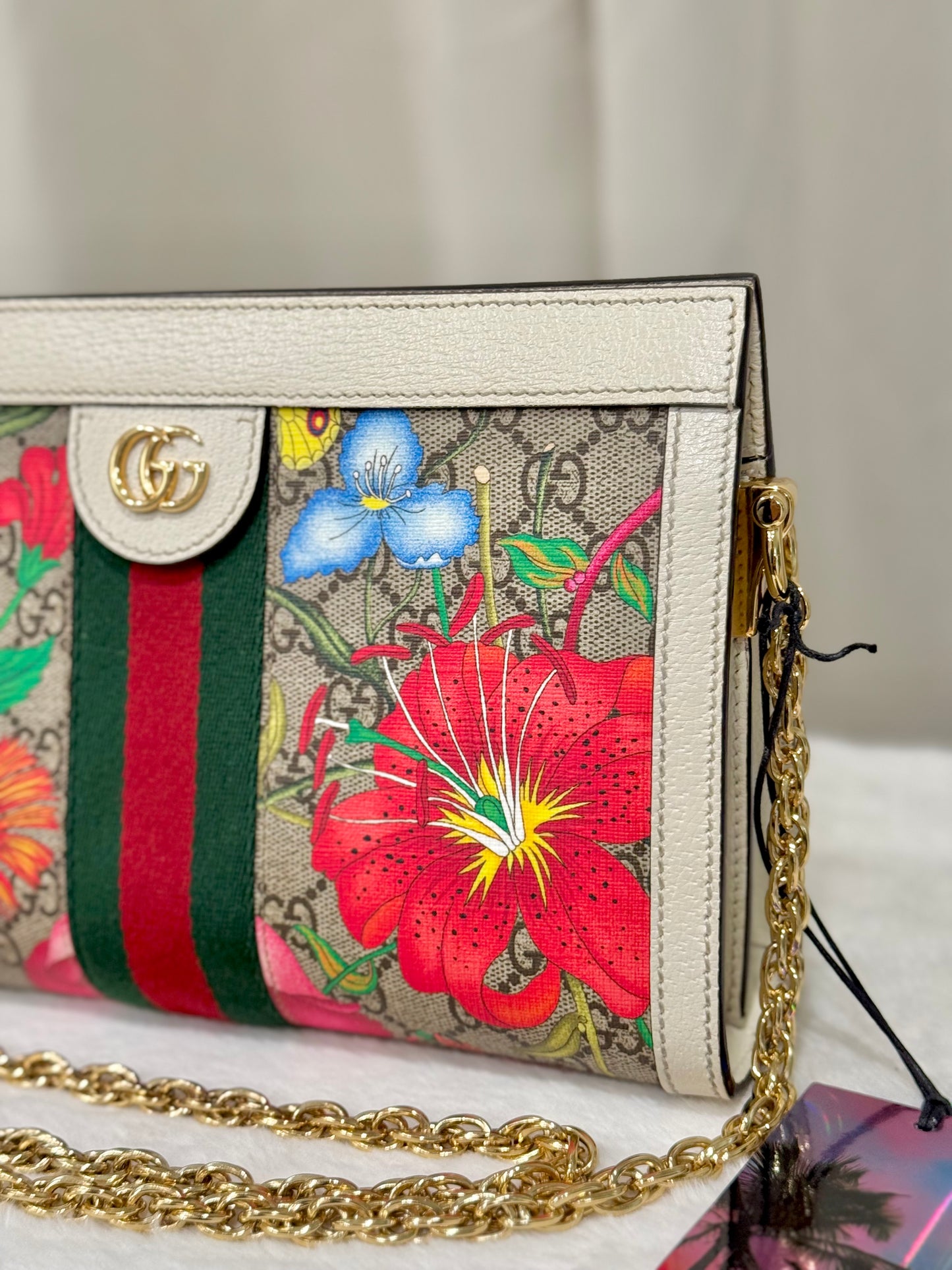 Gucci GG Supreme Flora Ophidia Small Shoulder Bag 503877