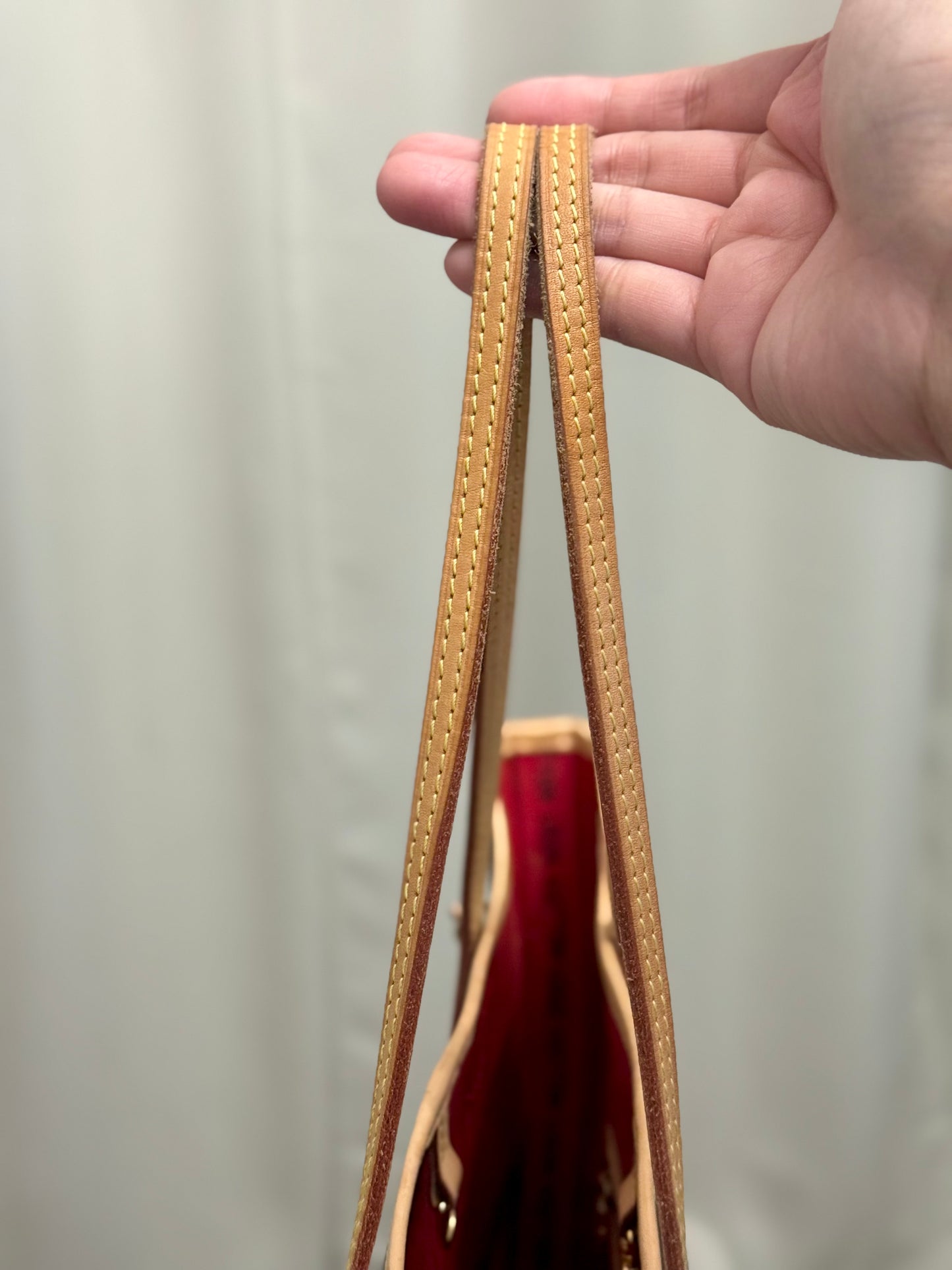 Louis Vuitton Neverfull MM Mono Cherry Bag and Pouch